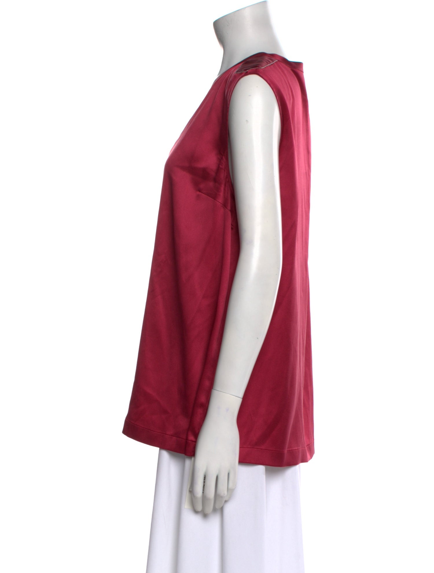 Brunello Cucinelli Silk V-Neck Blouse