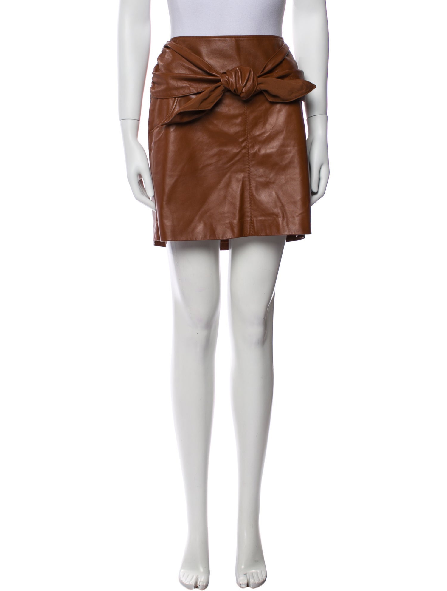Brunello Cucinelli Leather Mini Skirt