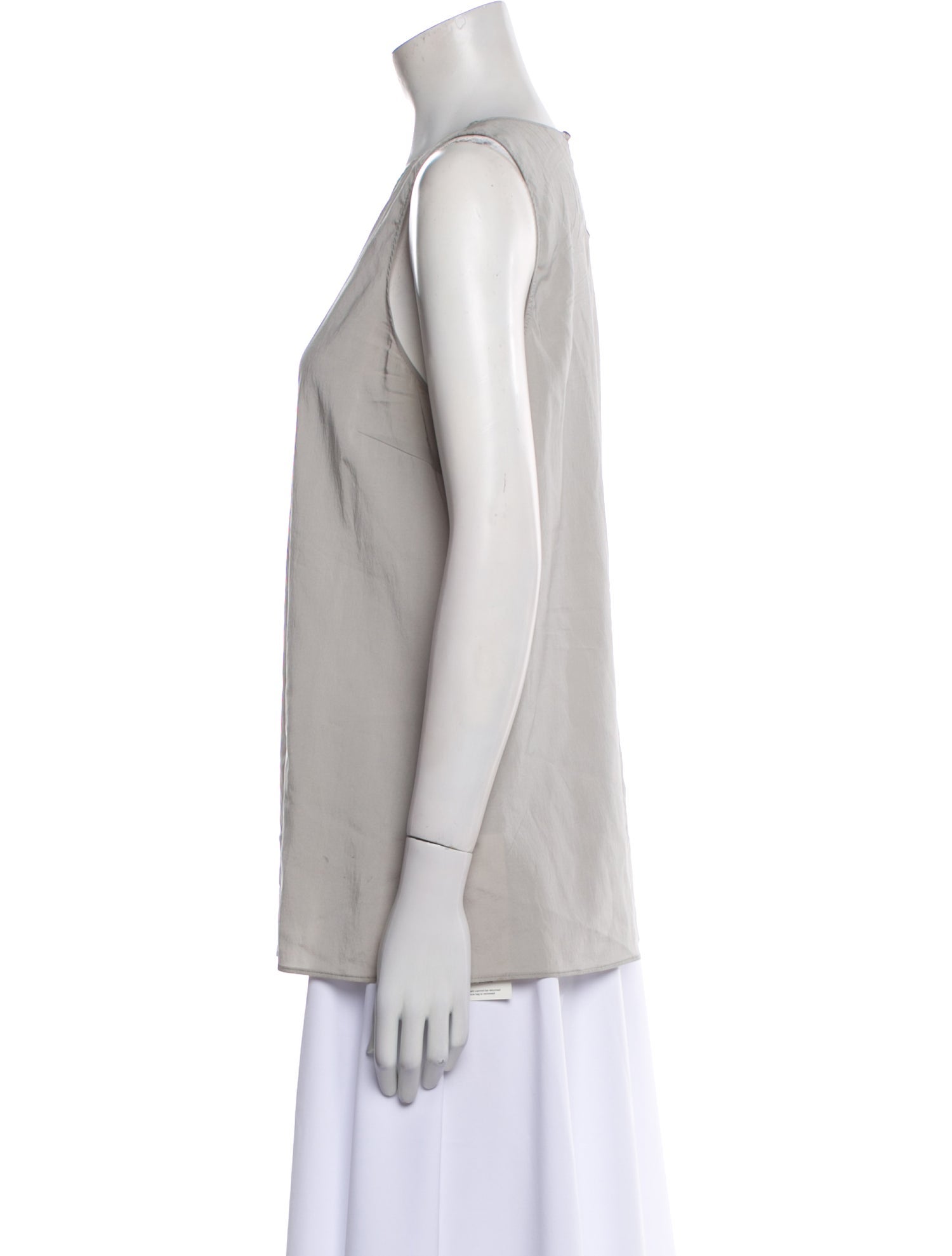 Brunello Cucinelli Silk Scoop Neck Top