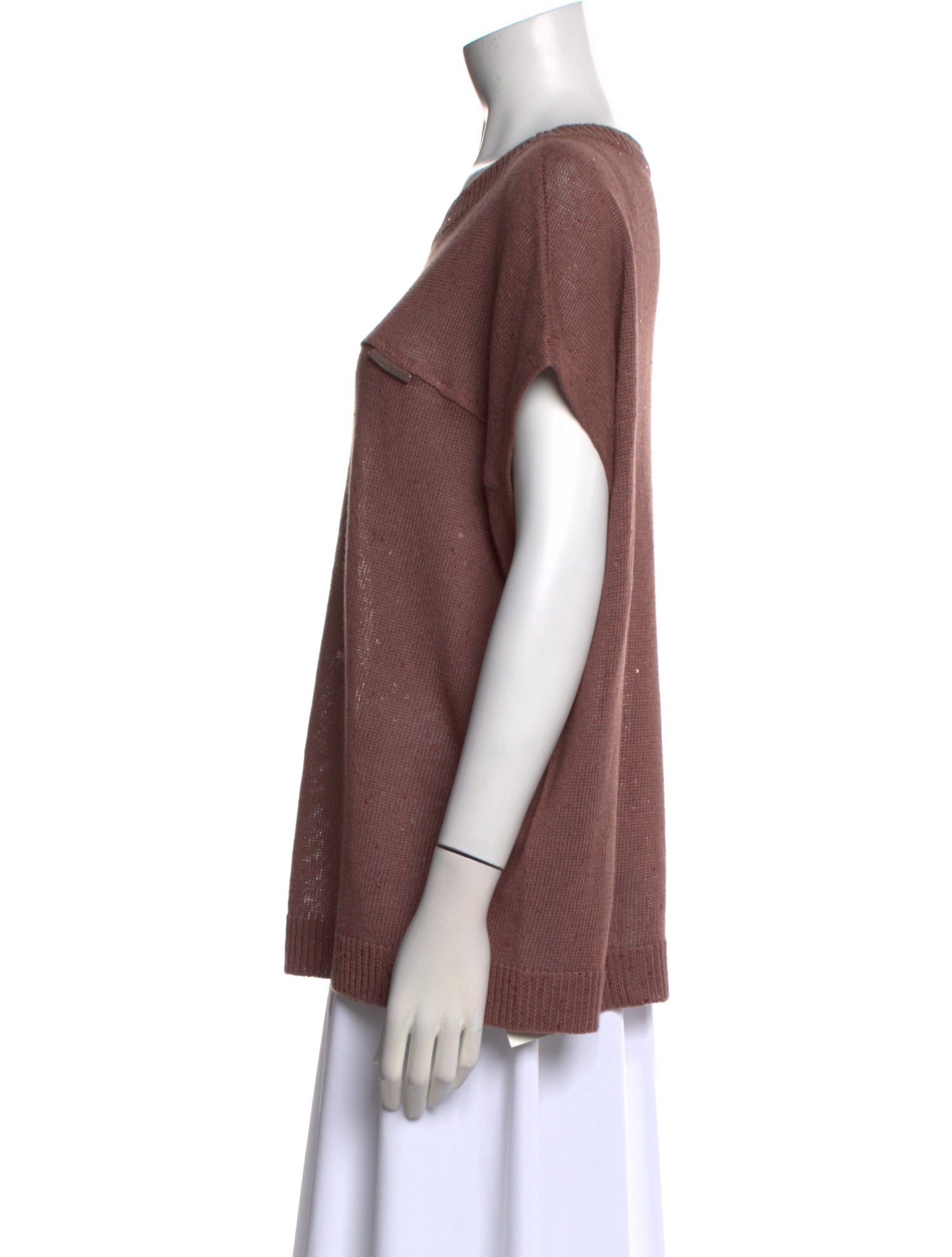 Brunello Cucinelli Linen Scoop Neck Sweater