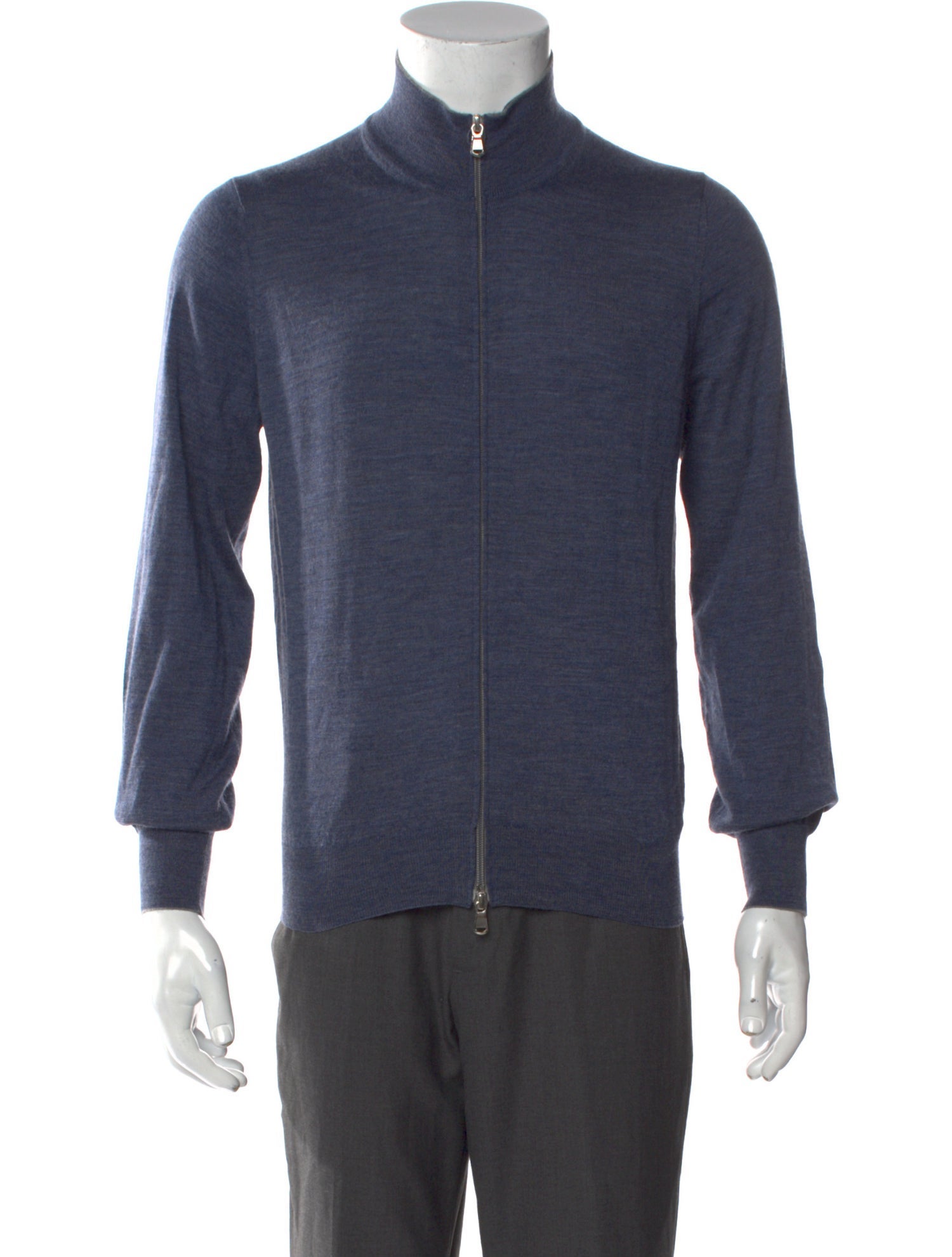 Brunello Cucinelli Wool Mock Neck Cardigan