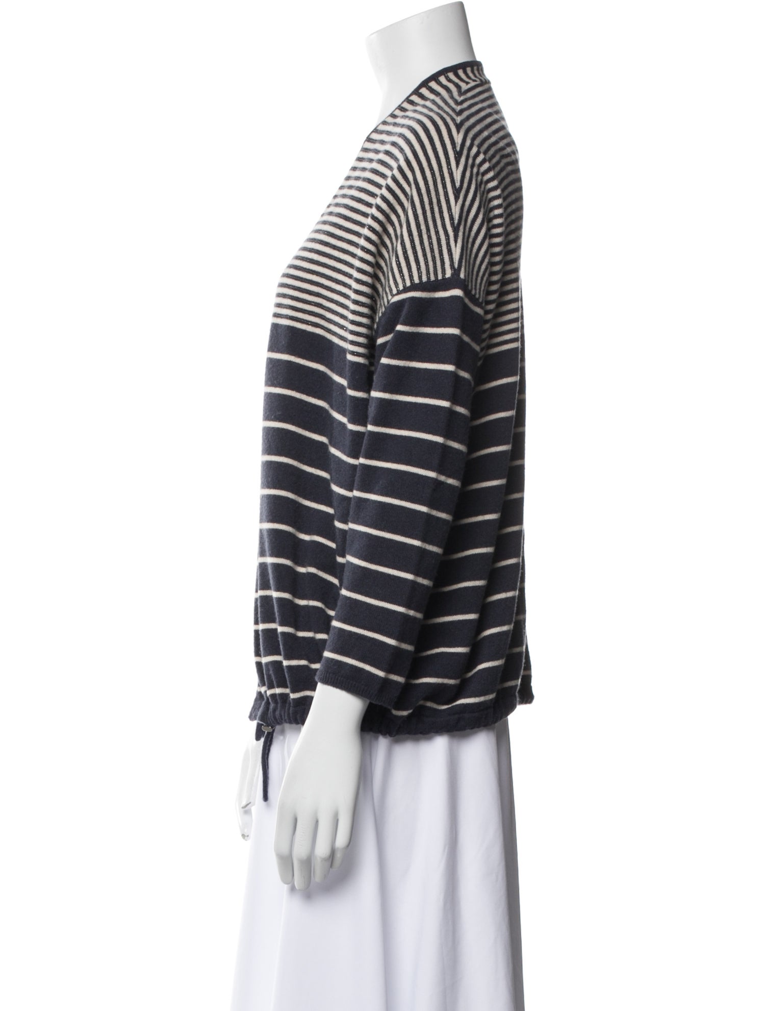 Brunello Cucinelli Virgin Wool Striped Sweater