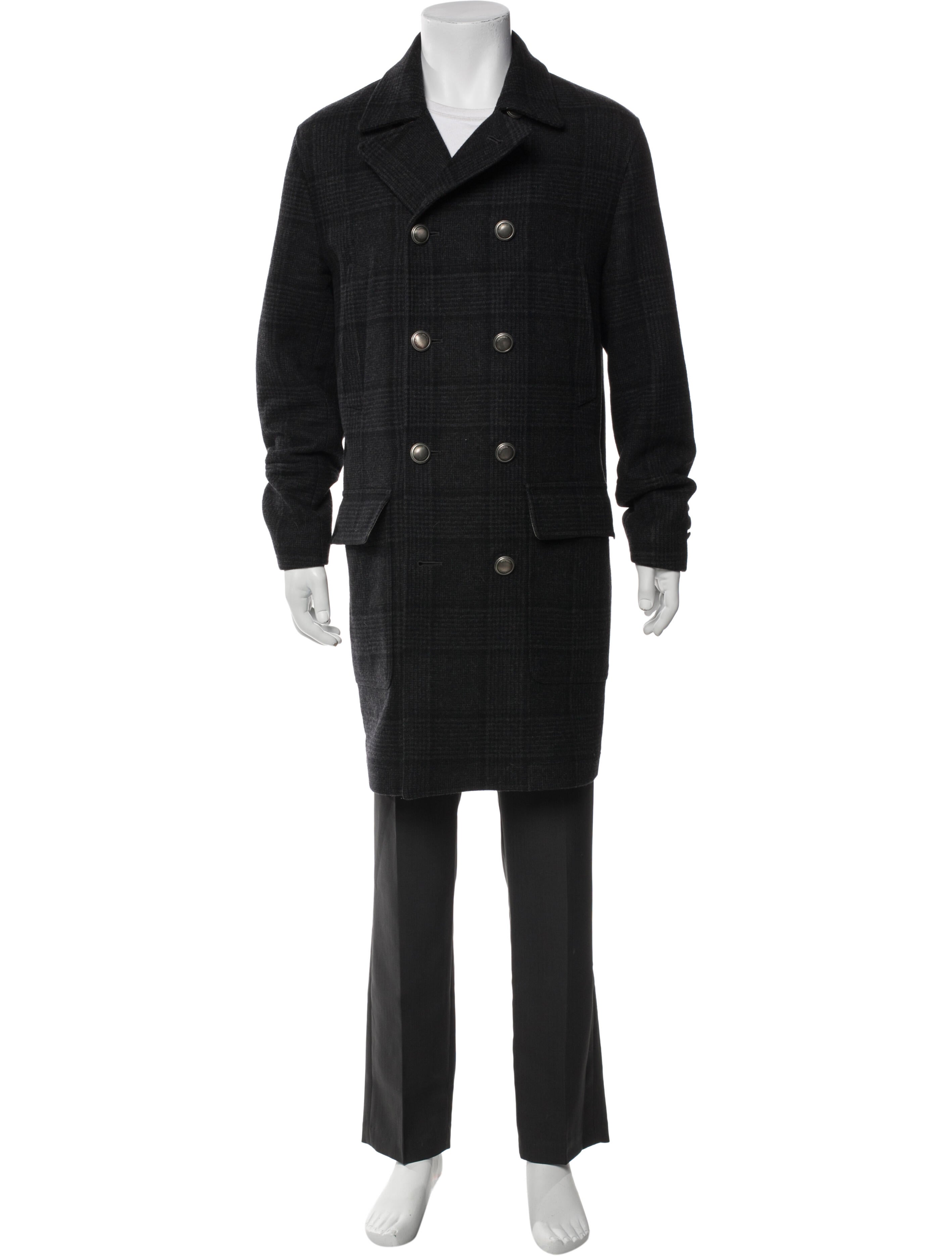 Brunello Cucinelli Plaid Print Peacoat
