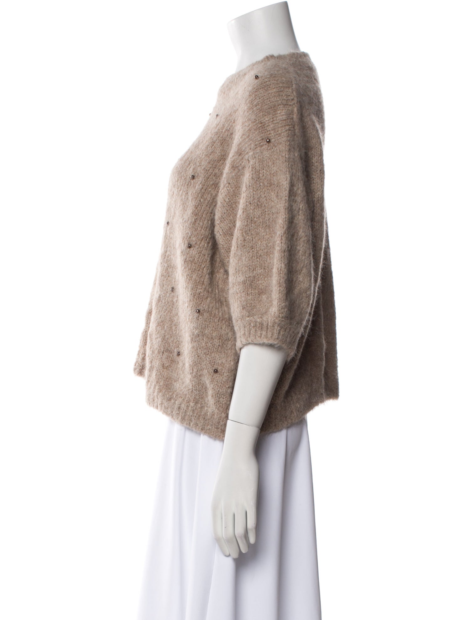 Brunello Cucinelli Alpaca Crew Neck Sweater
