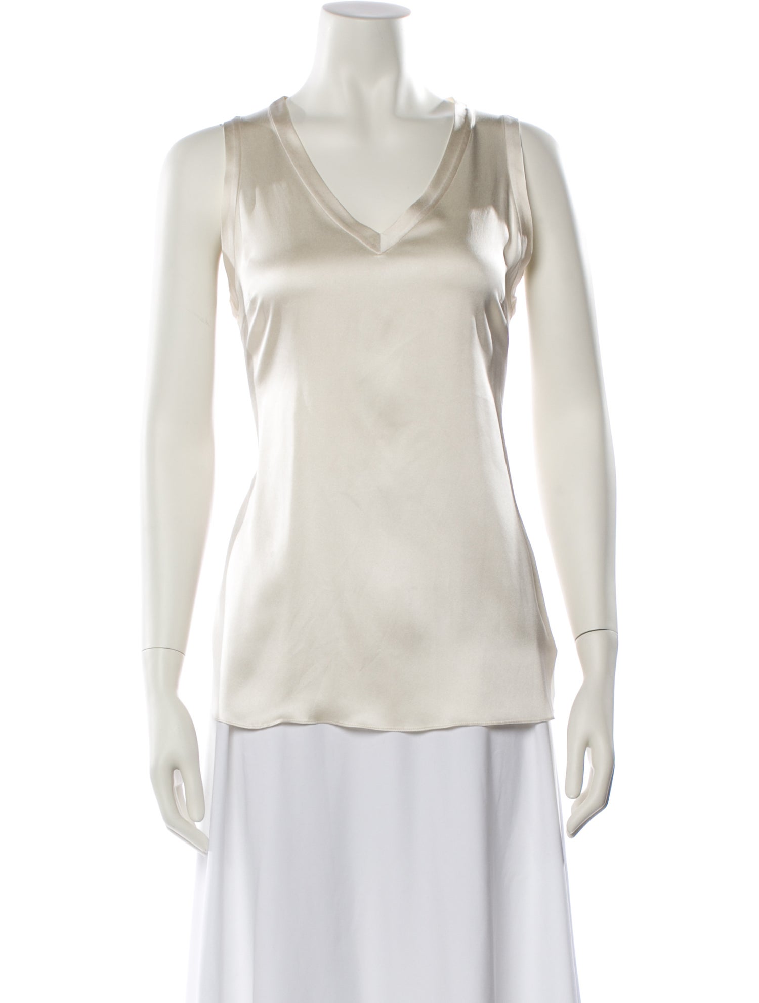 Brunello Cucinelli Silk V-Neck Blouse