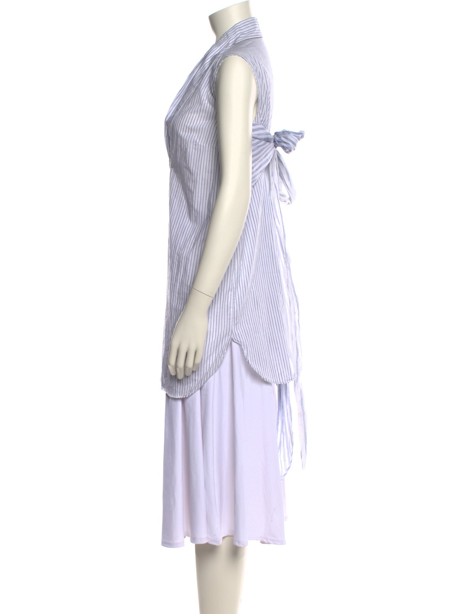 Brunello Cucinelli Striped V-Neck Tunic