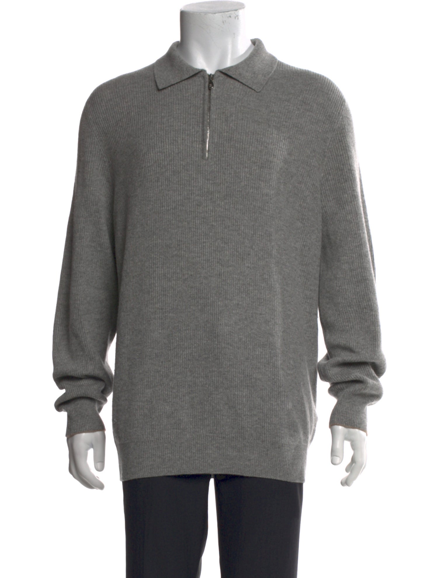 Brunello Cucinelli Cashmere Collar Polo Sweater