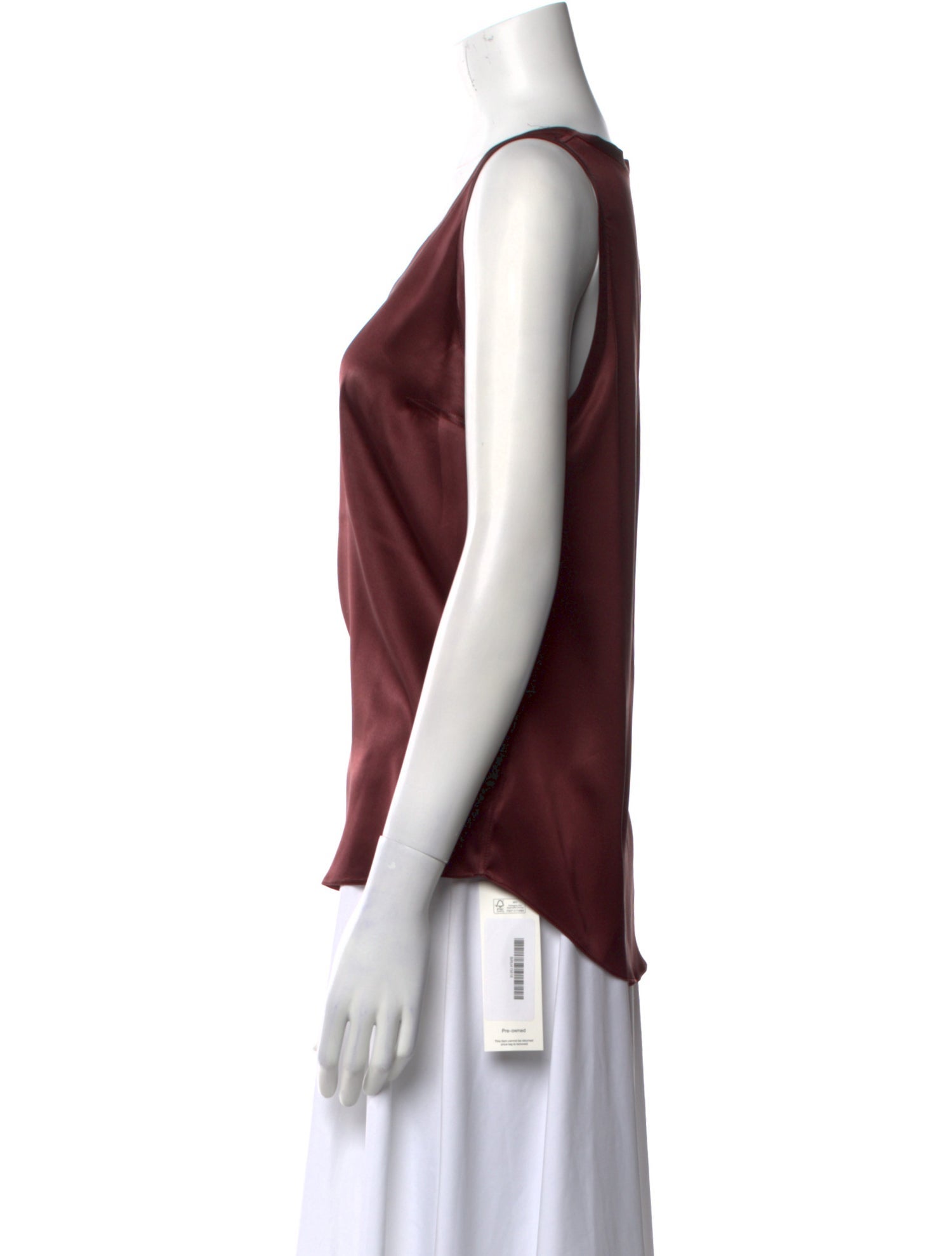 Brunello Cucinelli Silk Scoop Neck Top