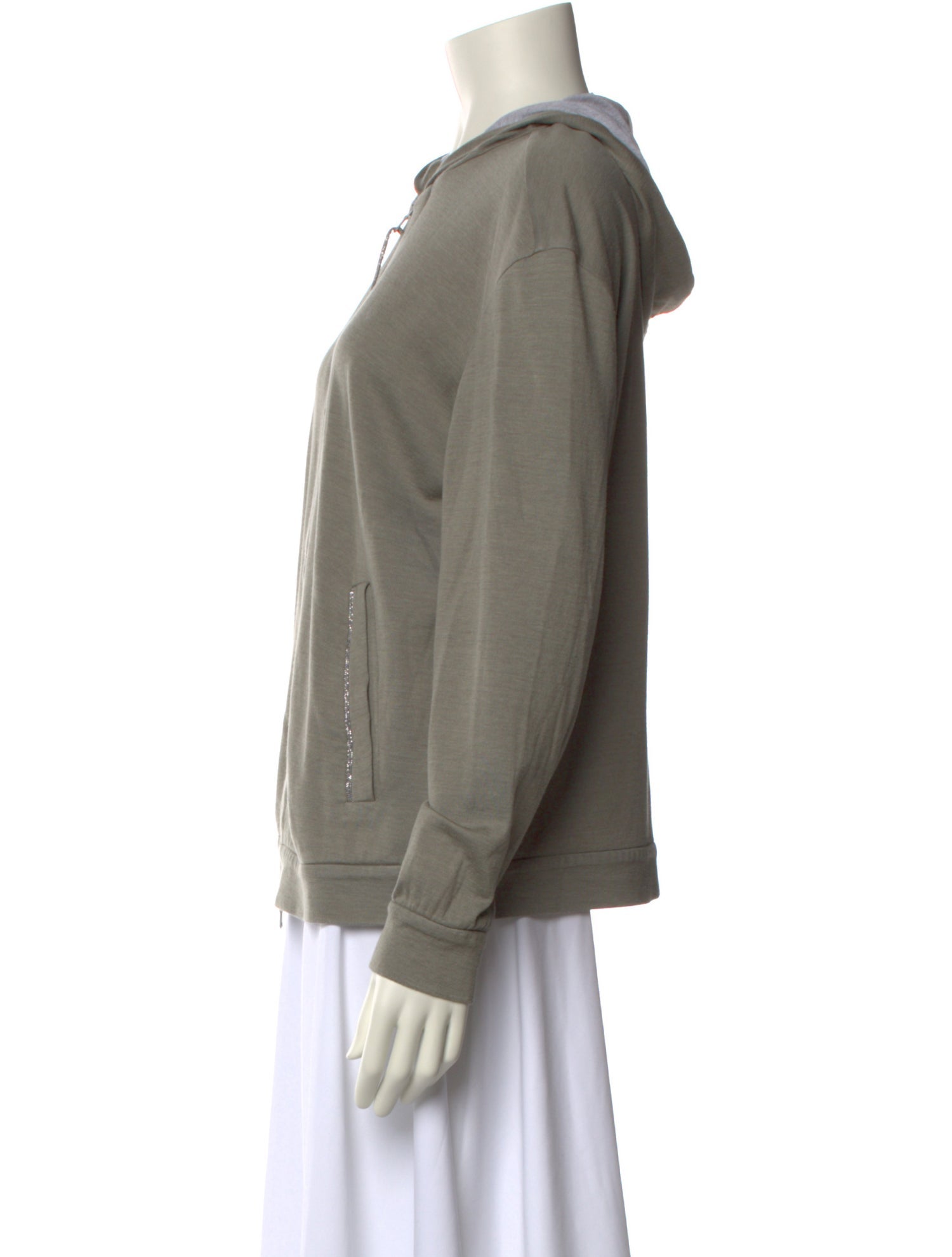 Brunello Cucinelli V-Neck Long Sleeve Sweatshirt