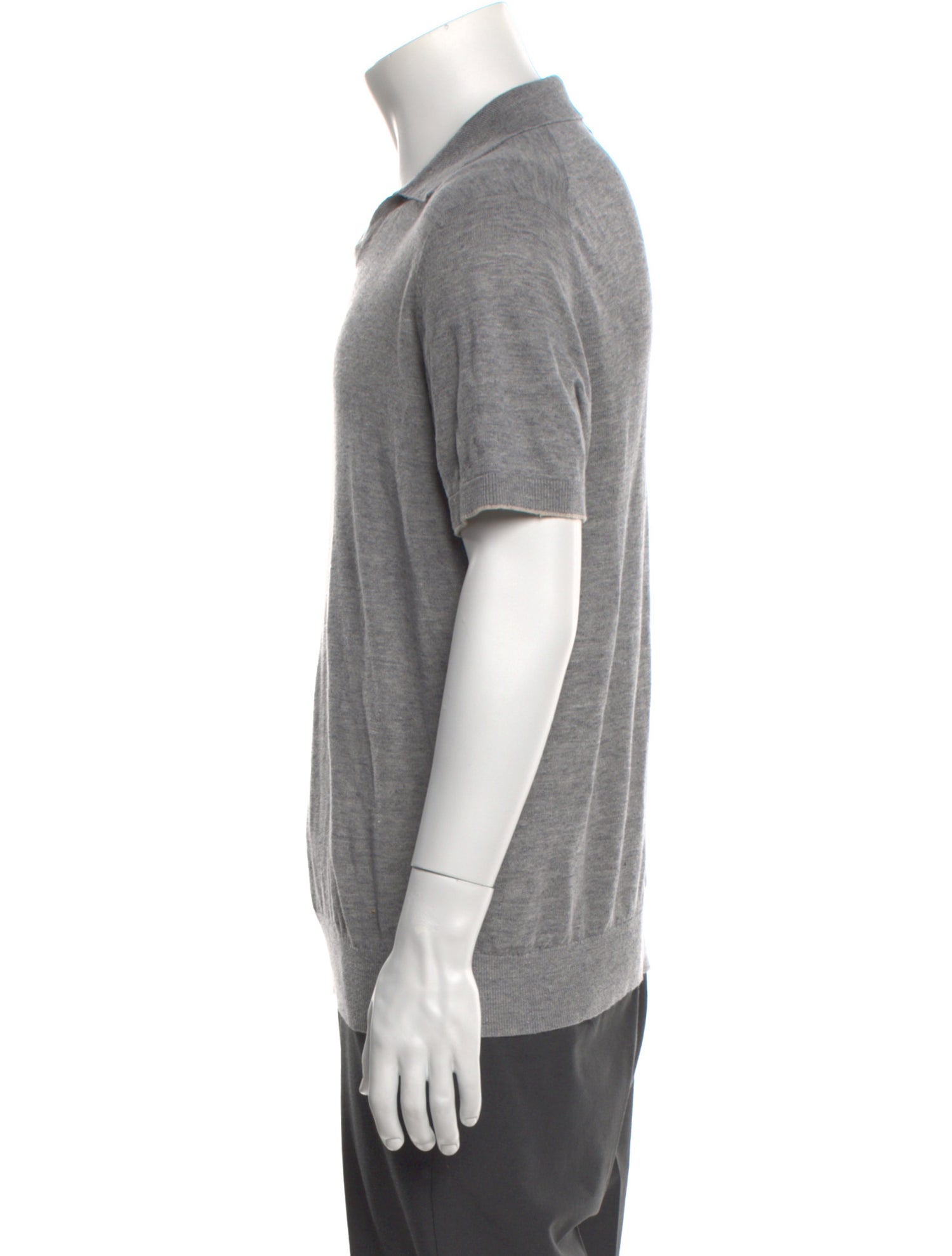 Brunello Cucinelli Linen Crew Neck Polo Shirt