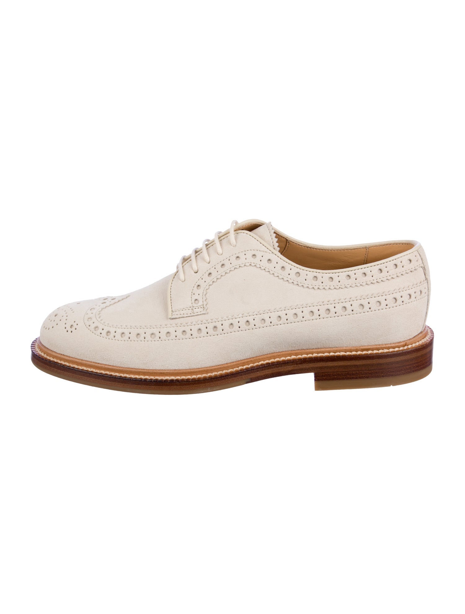 Brunello Cucinelli Suede Lasercut Accents Brogues w/ Tags
