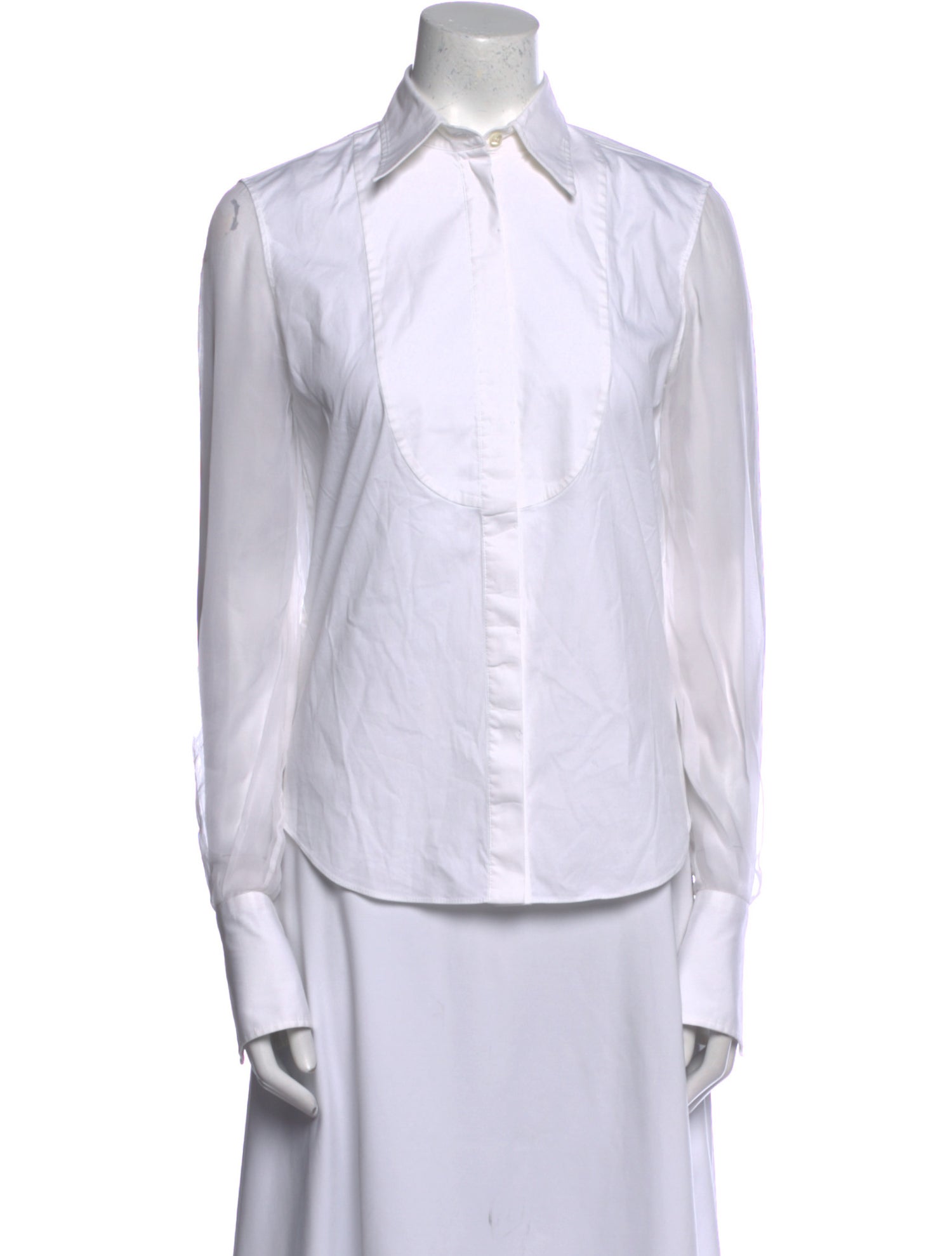 Brunello Cucinelli Long Sleeve Button-Up Top