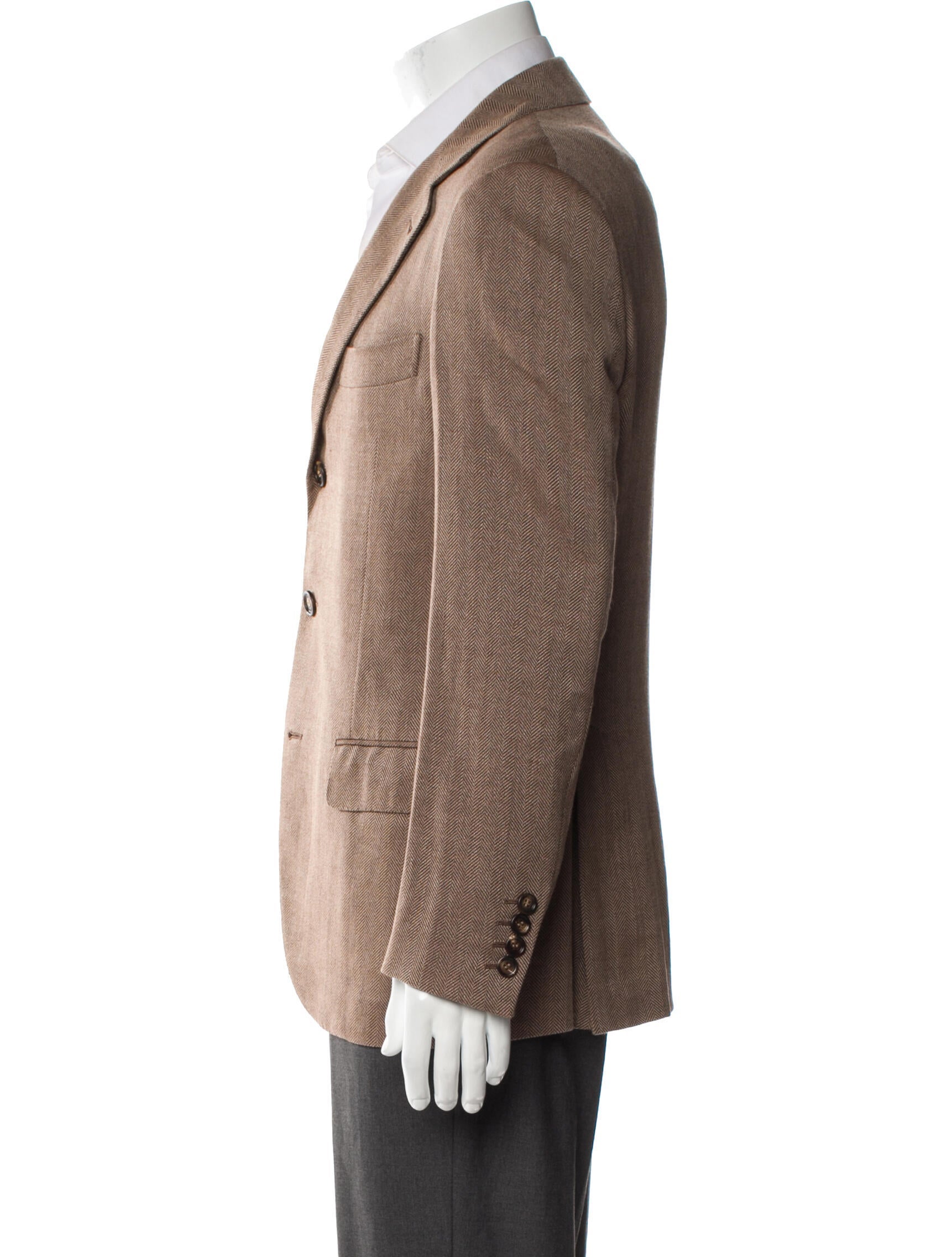 Brunello Cucinelli Wool Tweed Pattern Blazer