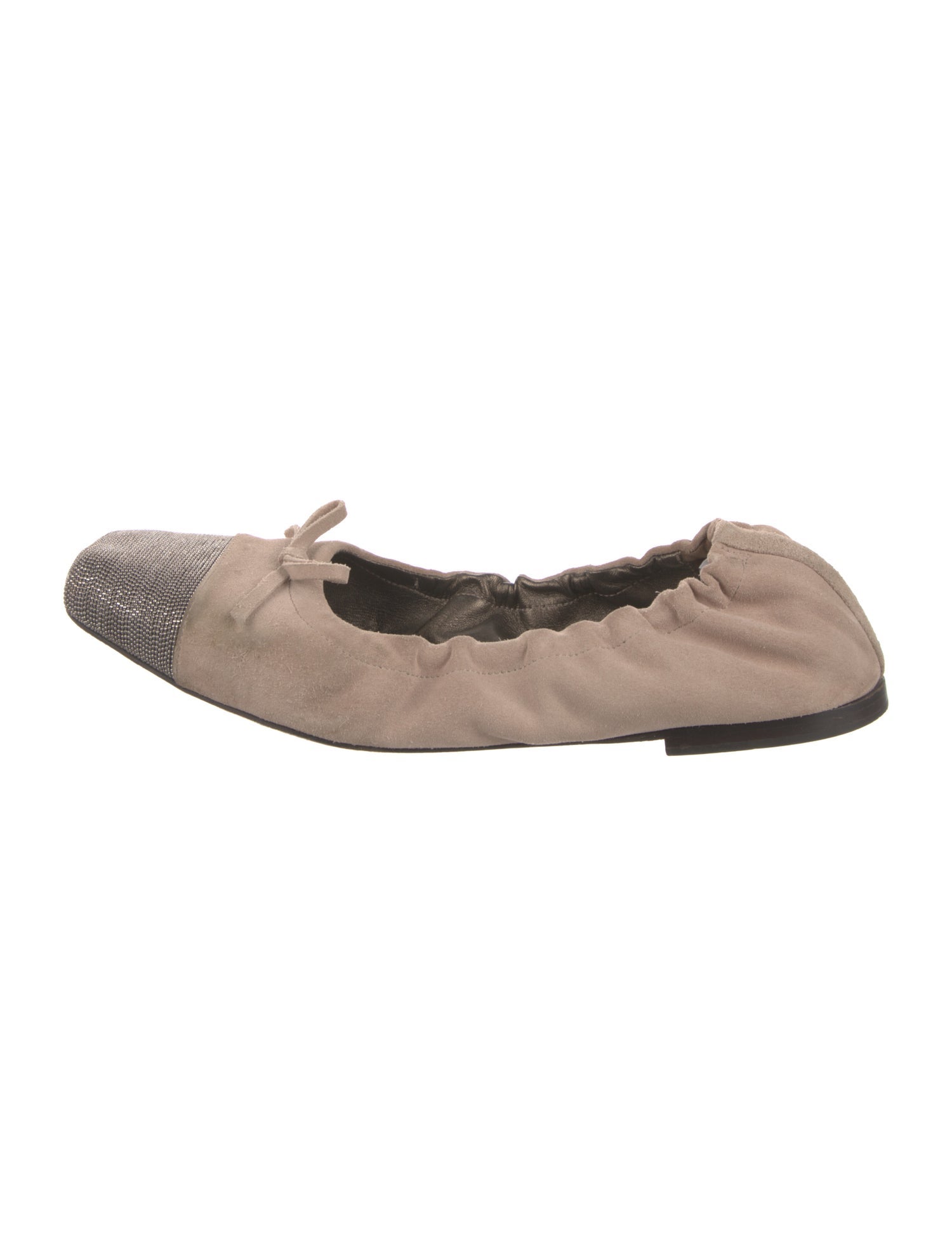 Brunello Cucinelli Monili Suede Ballet Flats