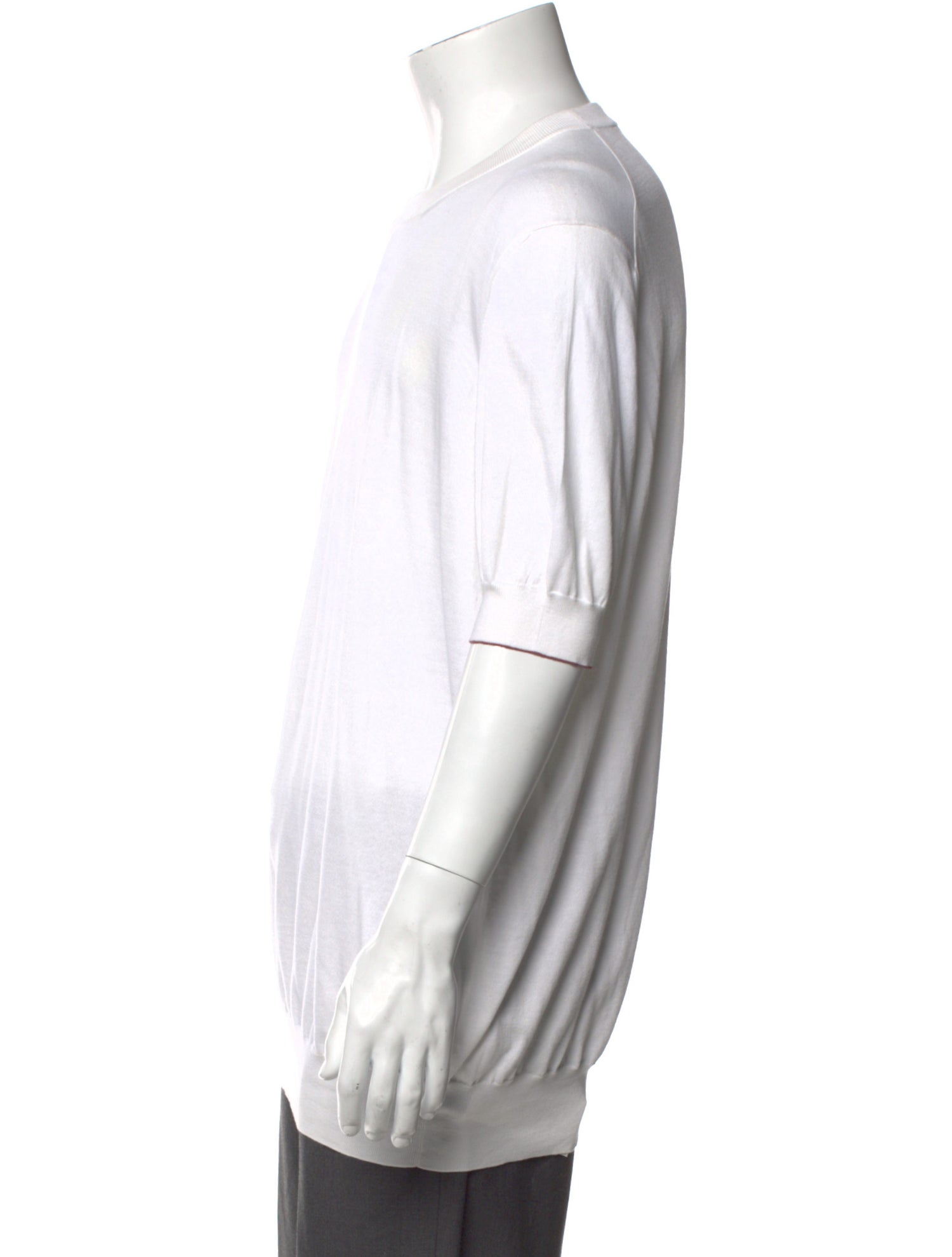 Brunello Cucinelli Crew Neck Three-Quarter Sleeve Pullover