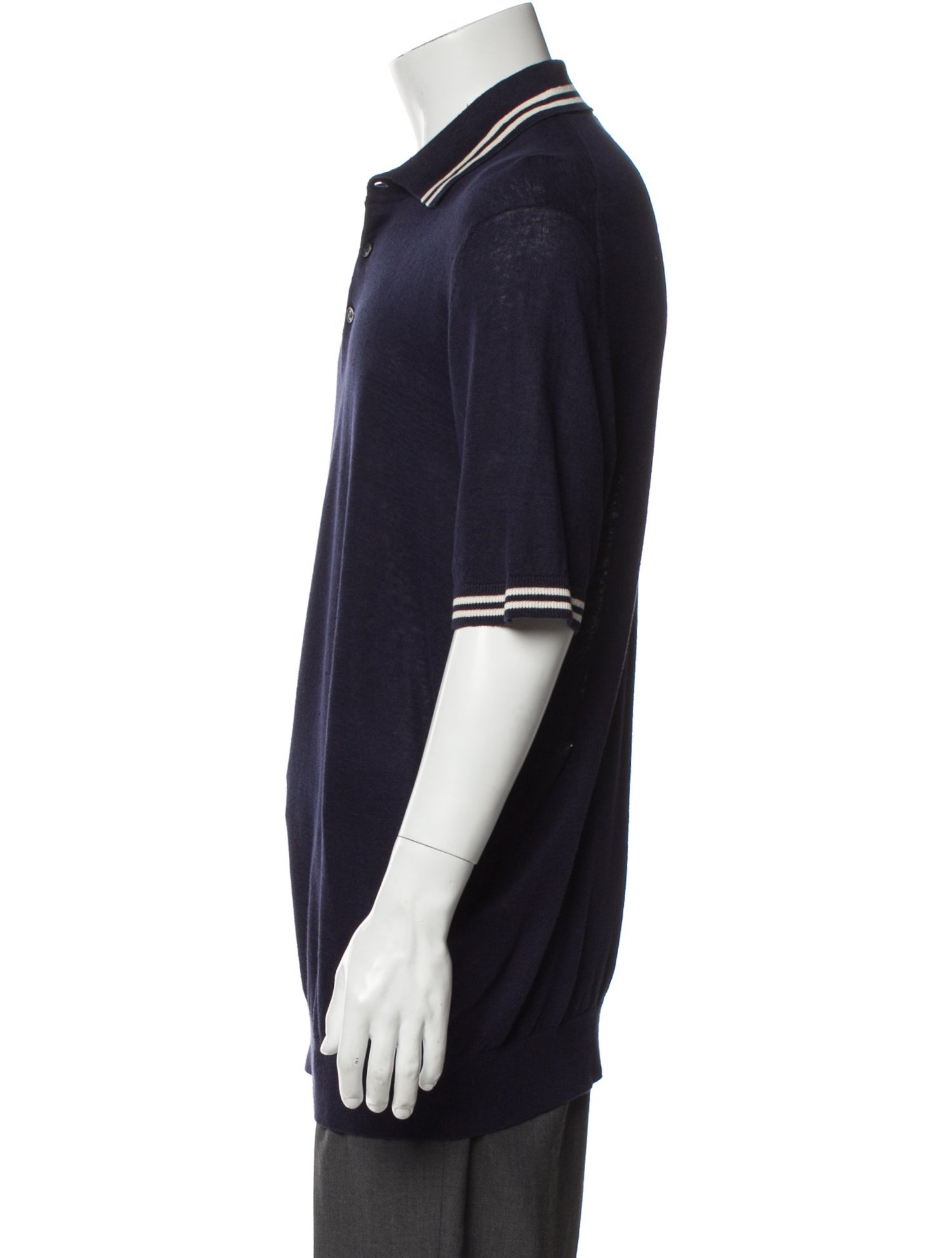 Brunello Cucinelli Linen Collar Polo Shirt