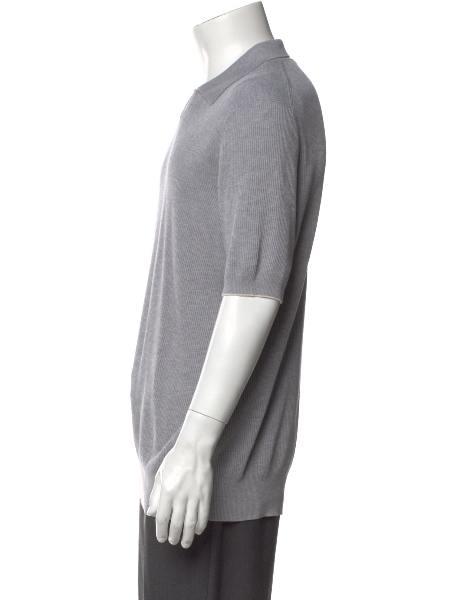 Brunello Cucinelli V-Neck Short Sleeve Polo Sweater