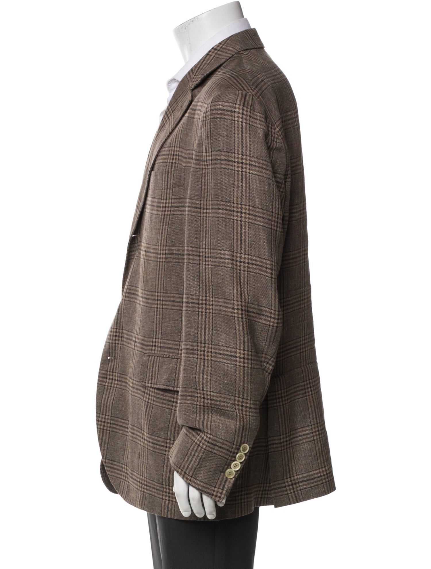 Brunello Cucinelli Plaid Print Blazer