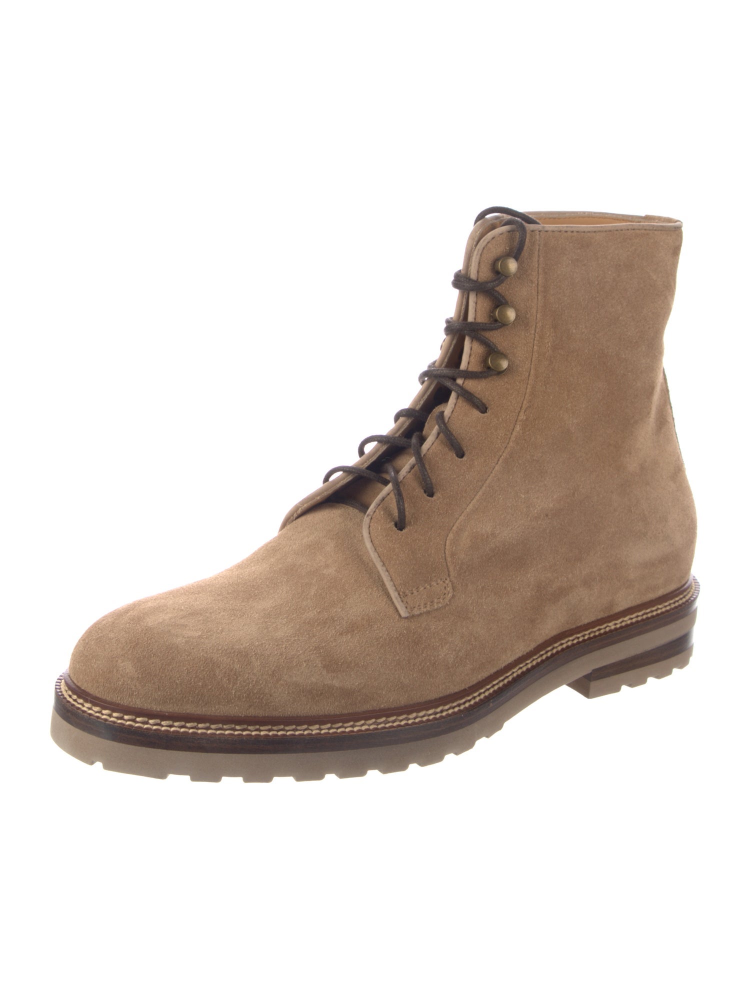Brunello Cucinelli Suede Lace-Up Boots