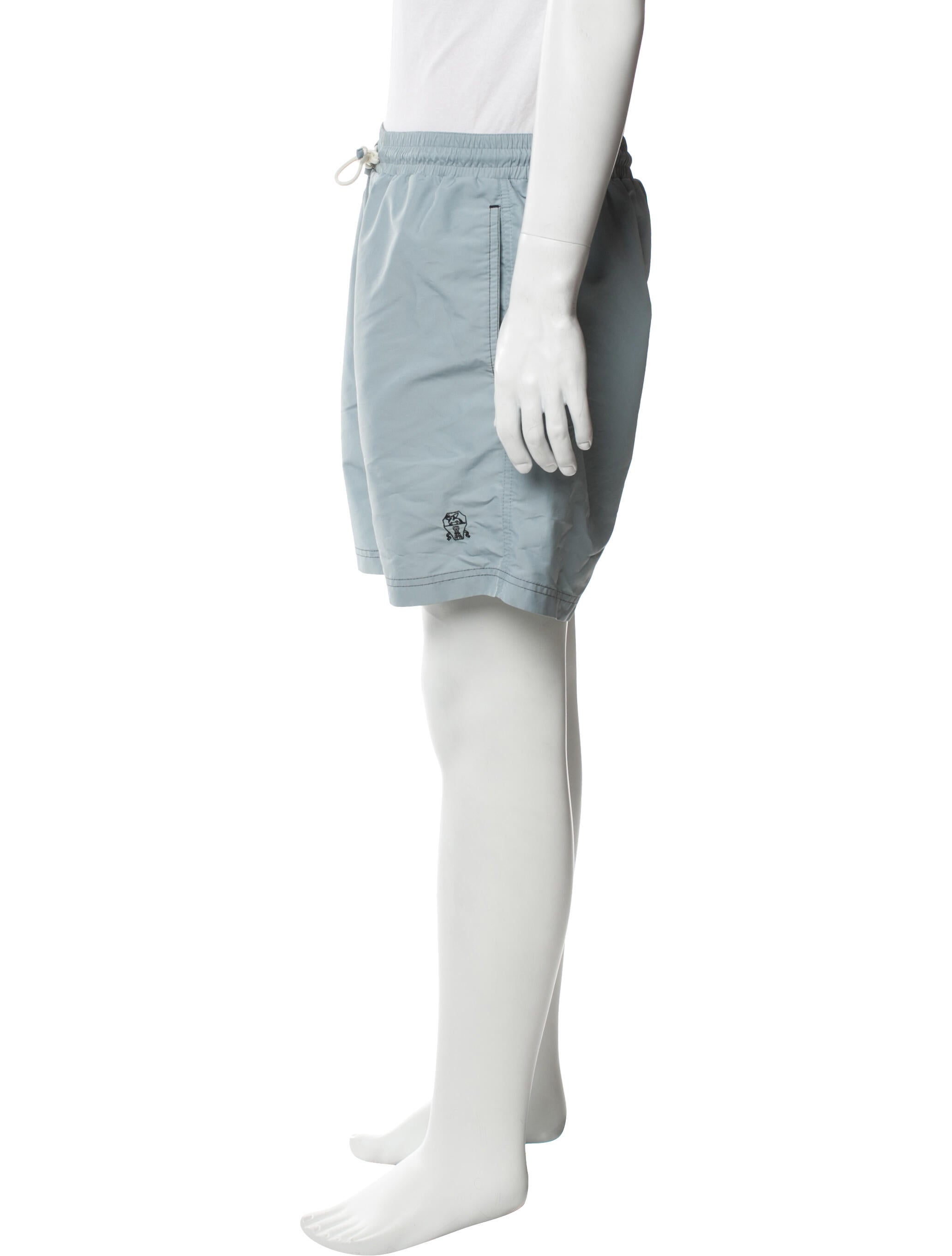 Brunello Cucinelli Embroidered Accent Swim Trunks