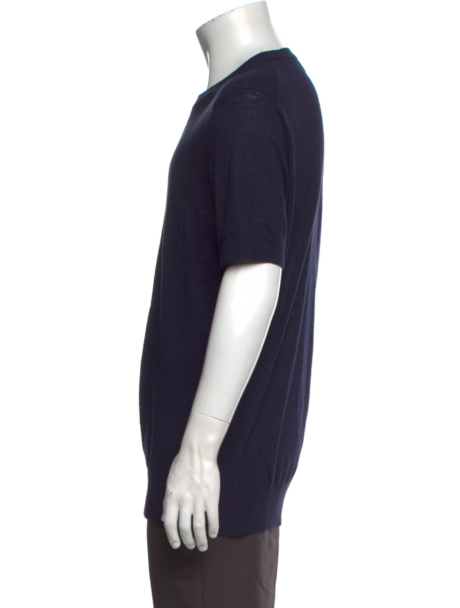 Brunello Cucinelli Linen Crew Neck Polo Sweater