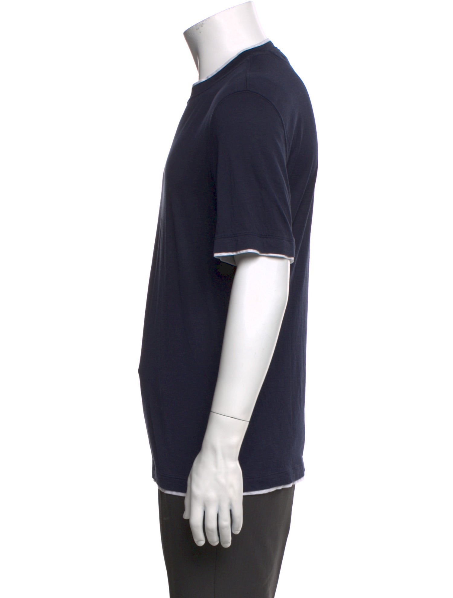 Brunello Cucinelli Silk Crew Neck T-Shirt