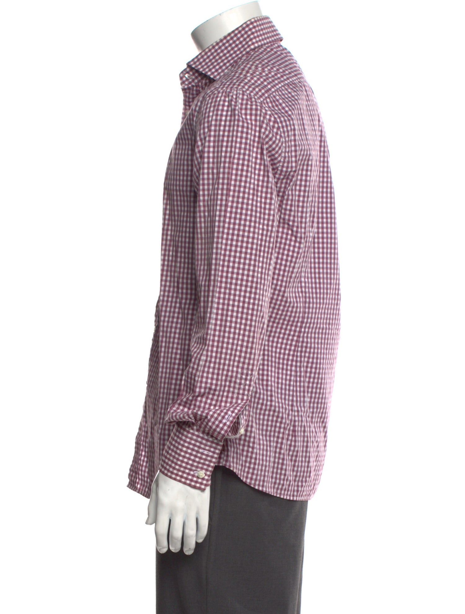 Brunello Cucinelli Plaid Print Long Sleeve Shirt