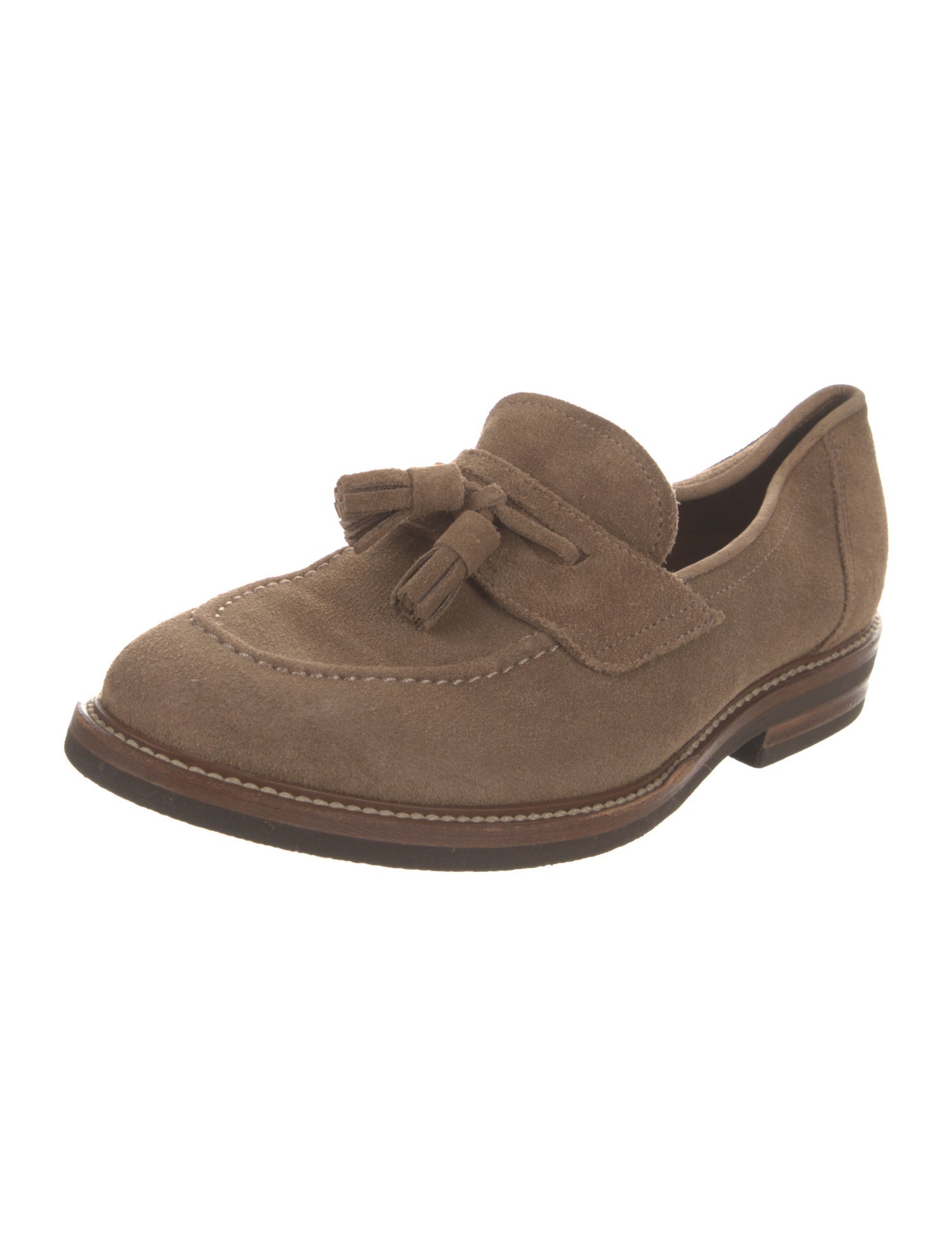 Brunello Cucinelli Suede Tassel Accents Dress Loafers