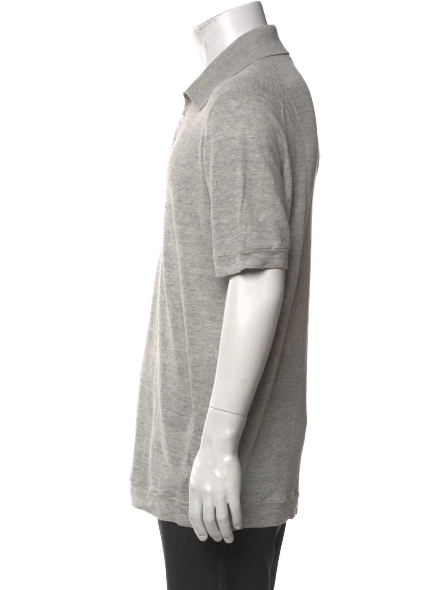 Brunello Cucinelli Linen Crew Neck Polo Shirt