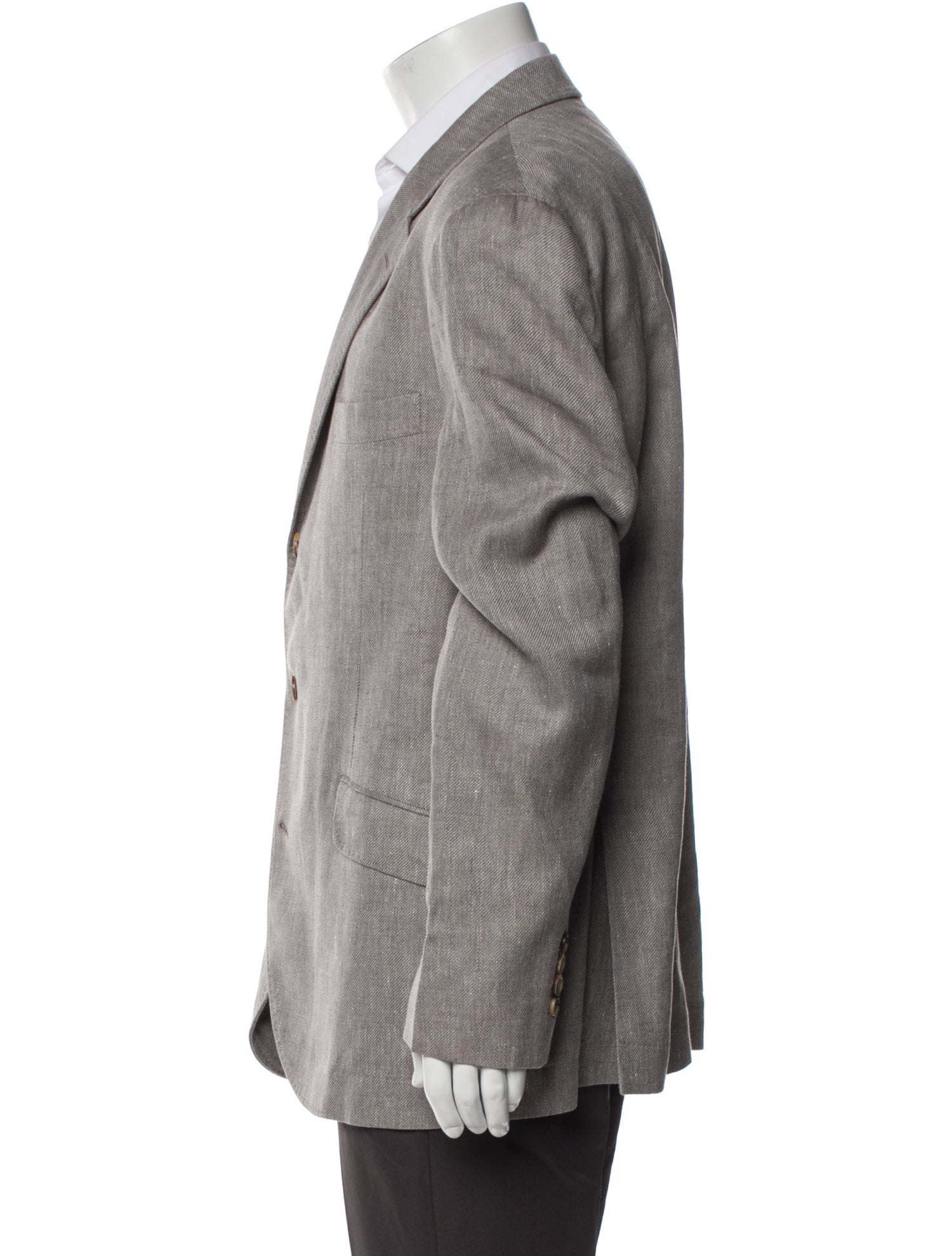 Brunello Cucinelli Leather Trim Embellishment Blazer