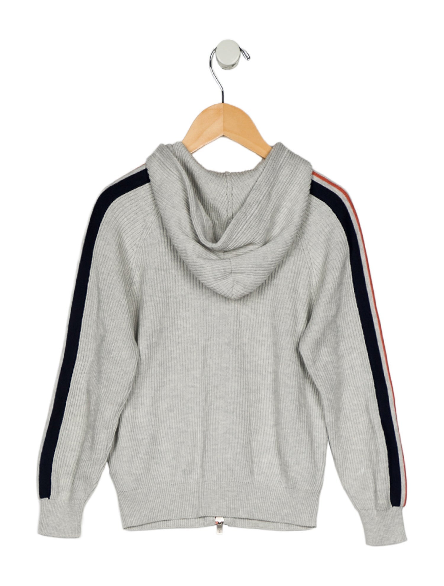 Brunello Cucinelli Boys' Ribbed Zip-Up Hoodie