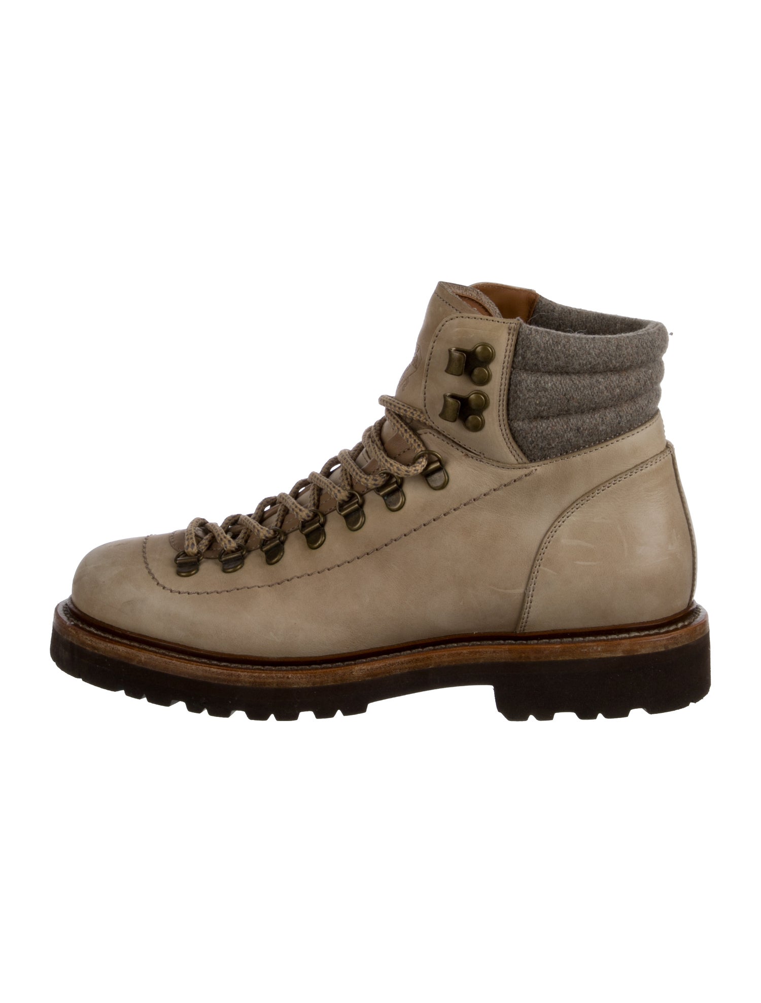 Brunello Cucinelli Leather Hiking Boots