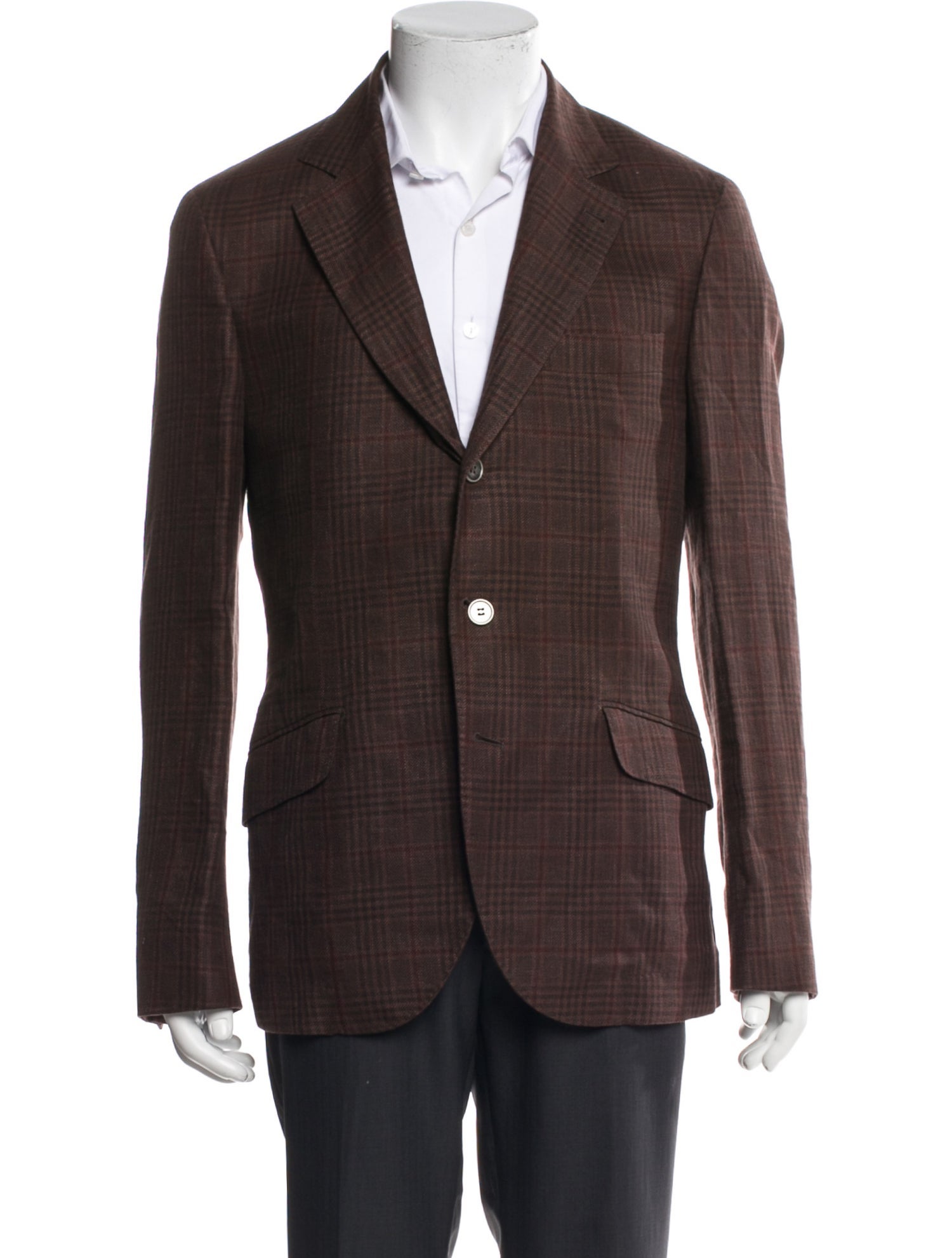 Brunello Cucinelli Plaid Print Blazer
