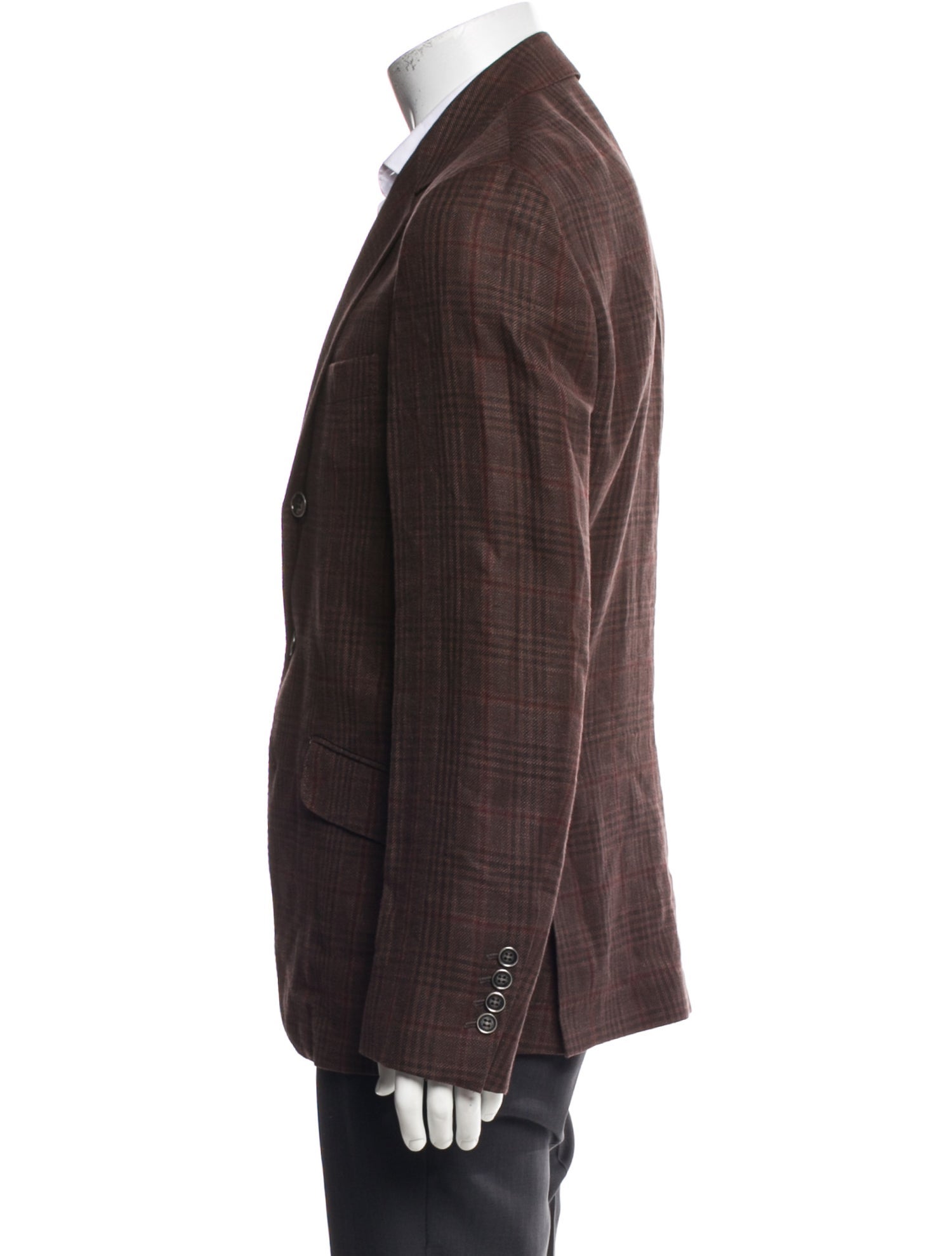 Brunello Cucinelli Plaid Print Blazer