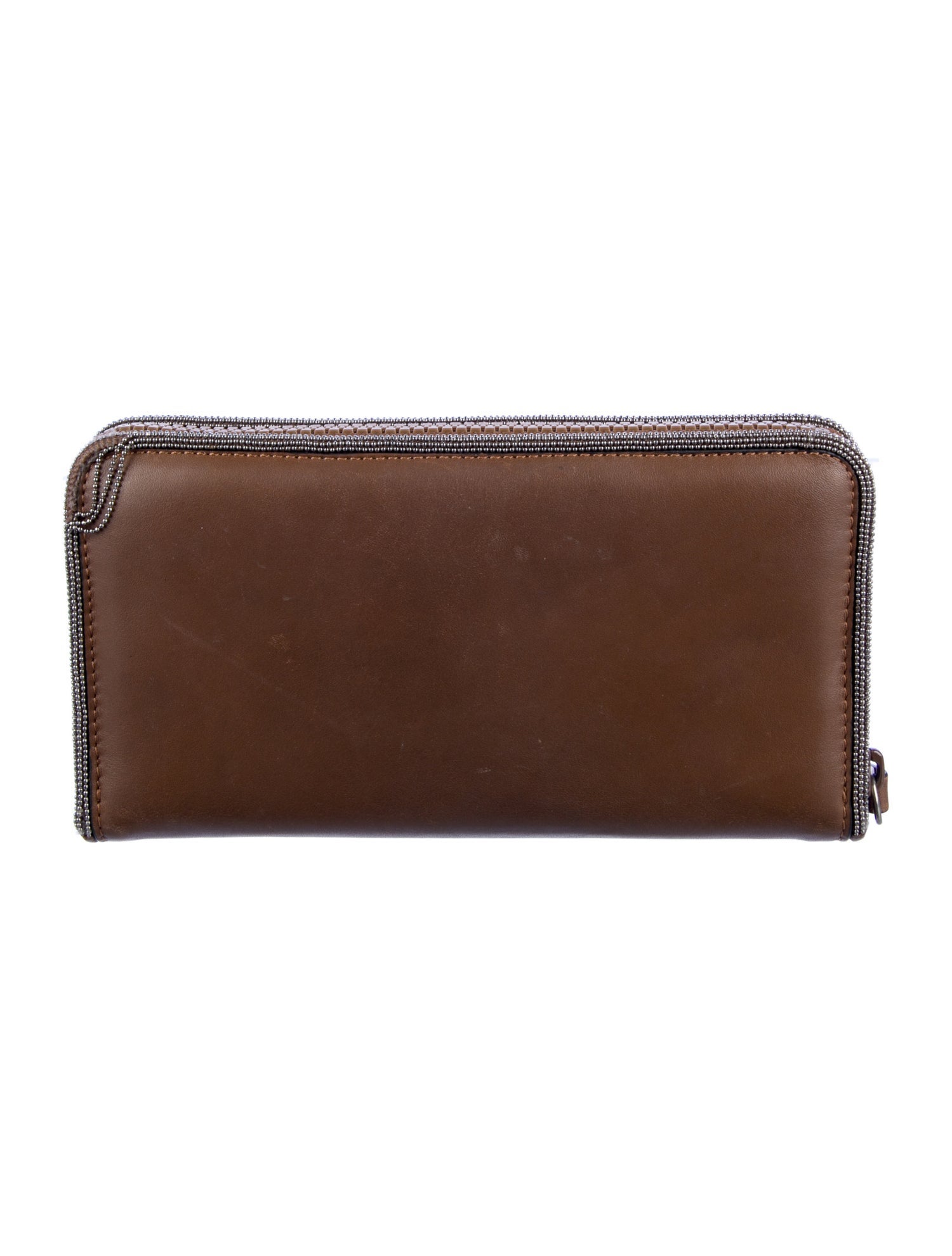 Brunello Cucinelli Monili Leather Continental Wallet