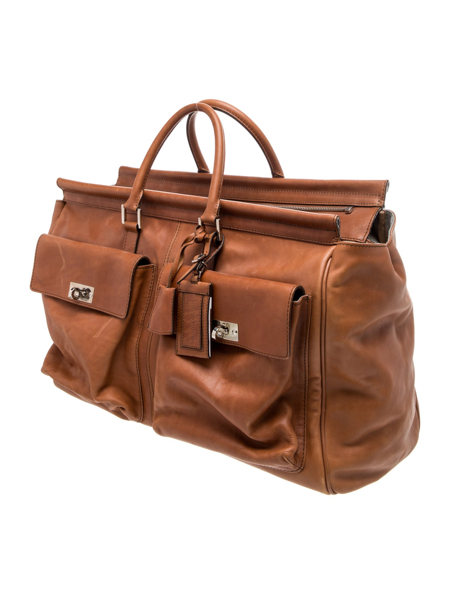 Brunello Cucinelli Leather Weekender Bag