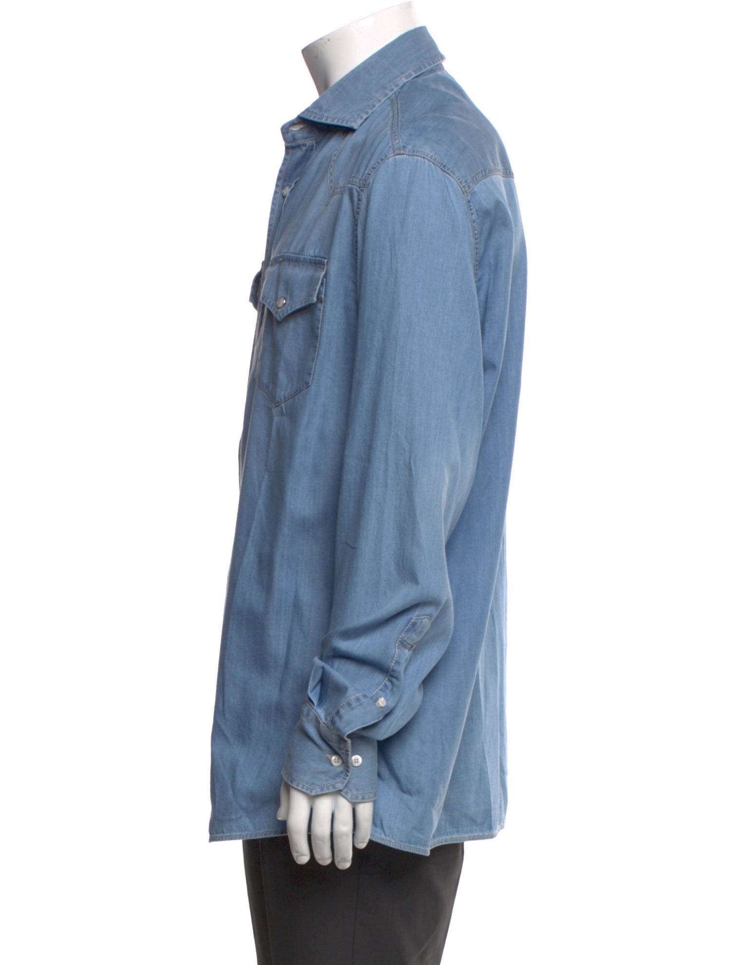 Brunello Cucinelli Long Sleeve Denim Shirt