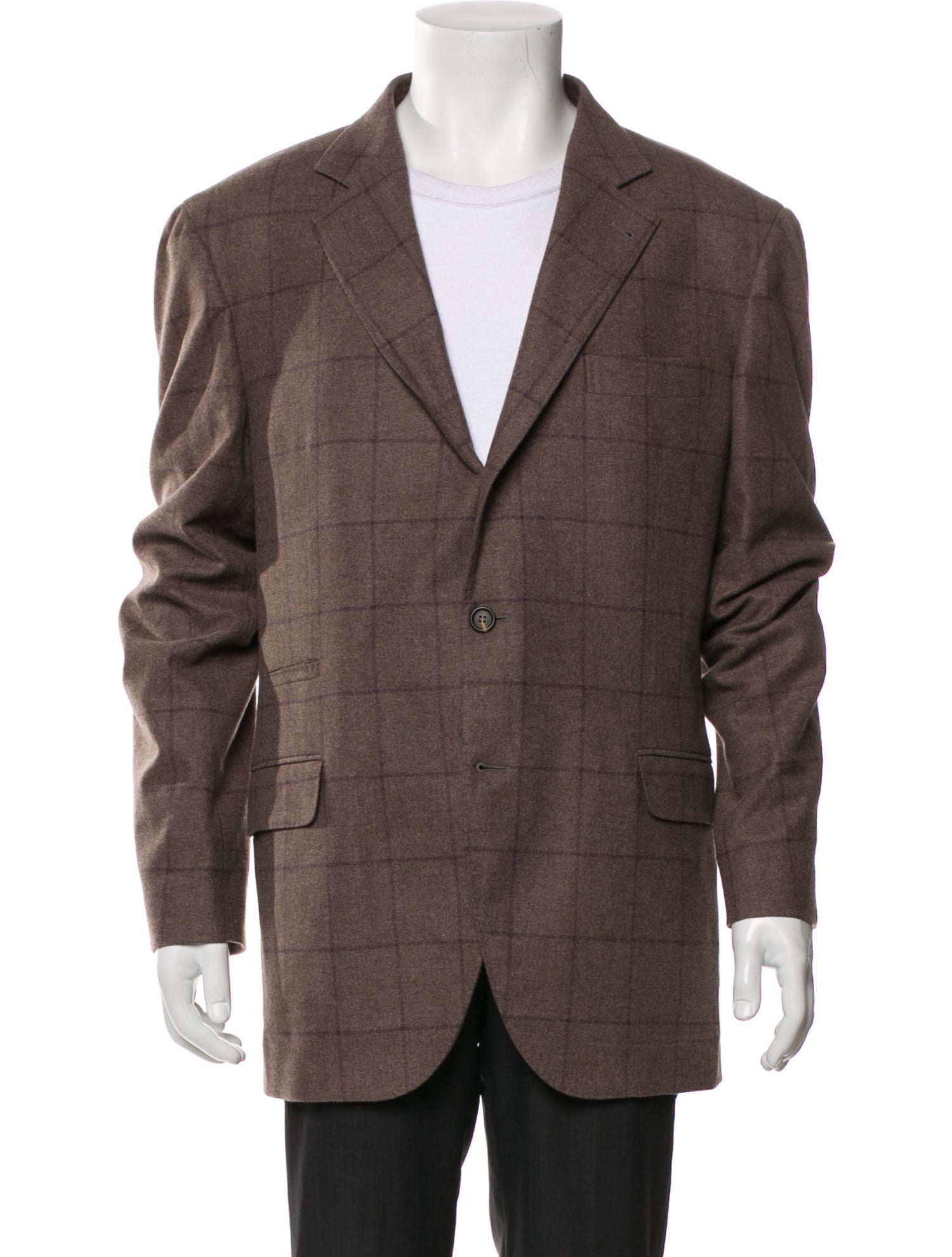 Brunello Cucinelli Plaid Print Blazer