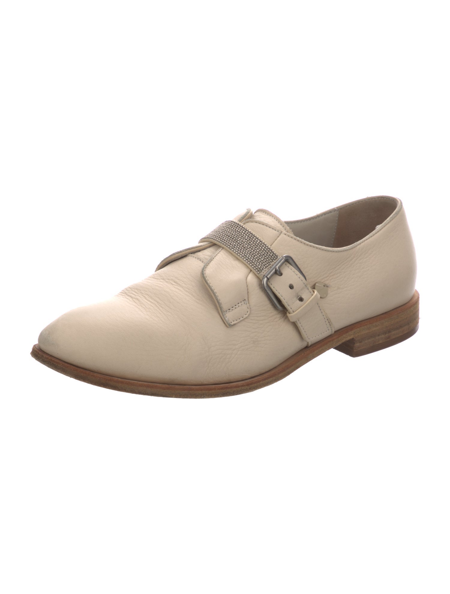 Brunello Cucinelli Monili Leather Oxfords