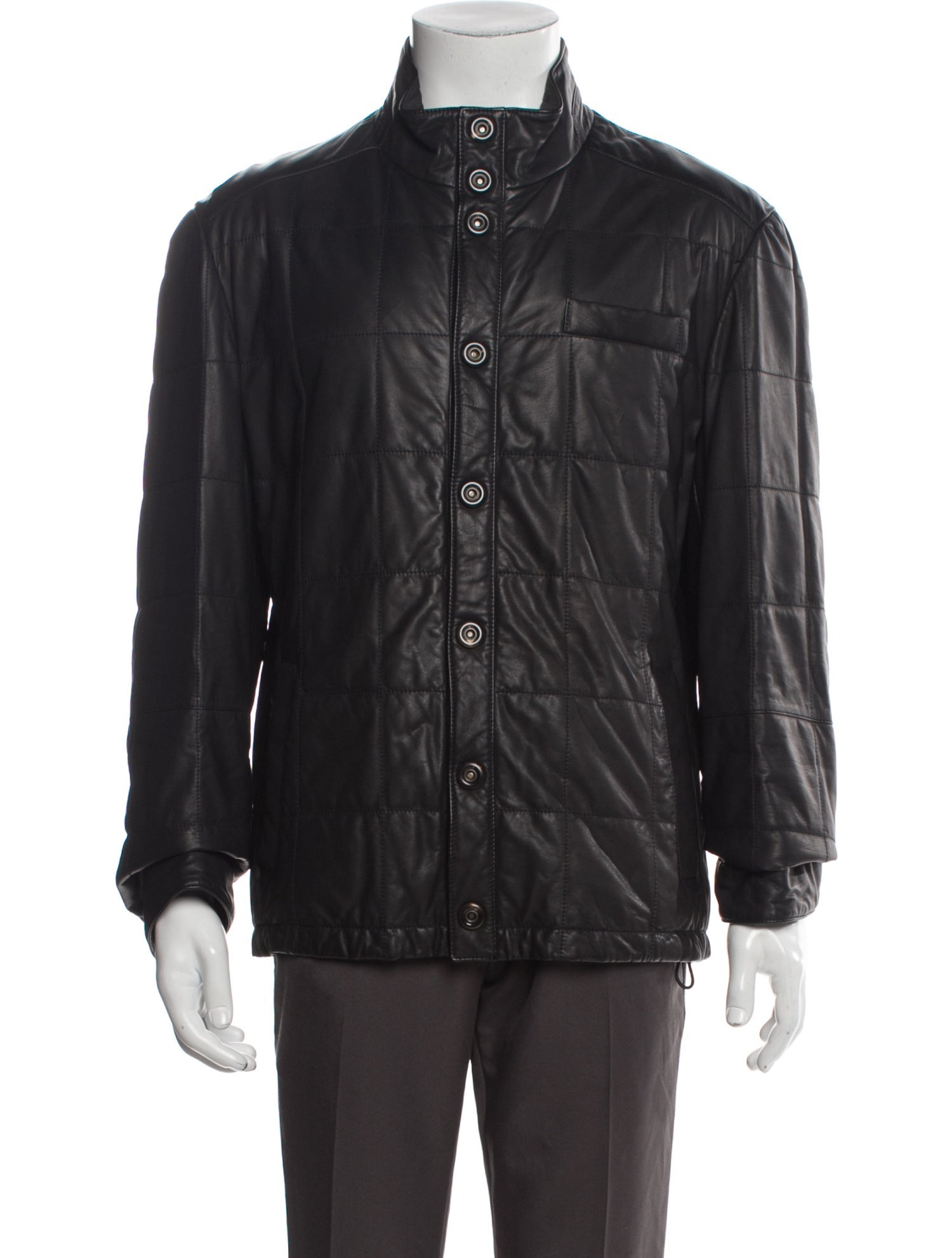 Brunello Cucinelli Leather Utility Jacket