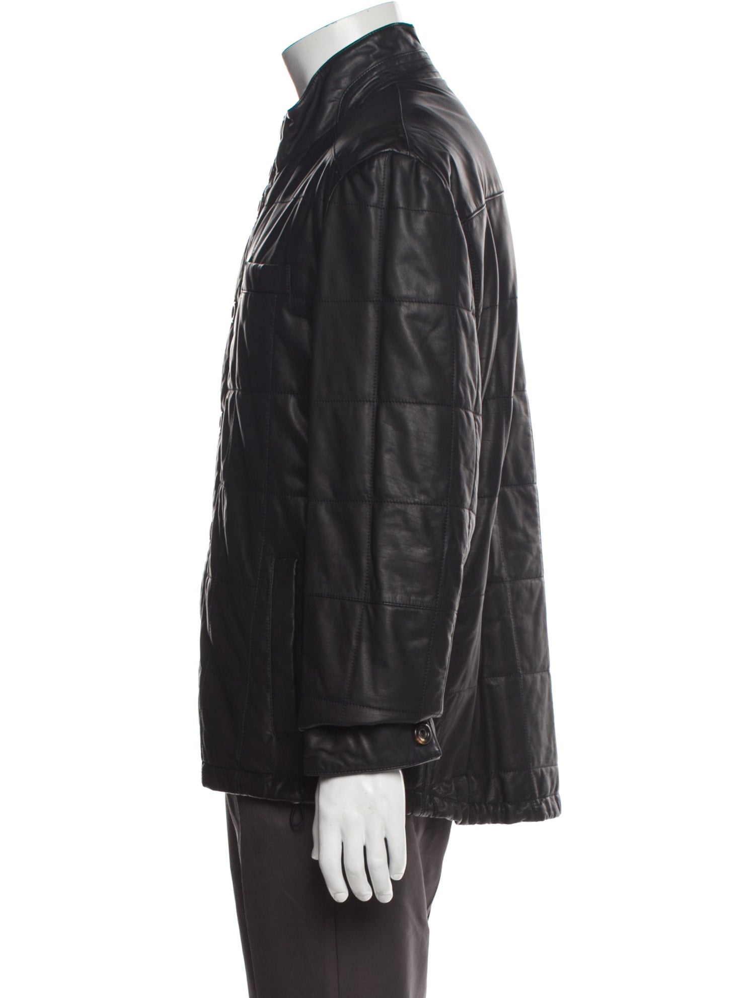 Brunello Cucinelli Leather Utility Jacket
