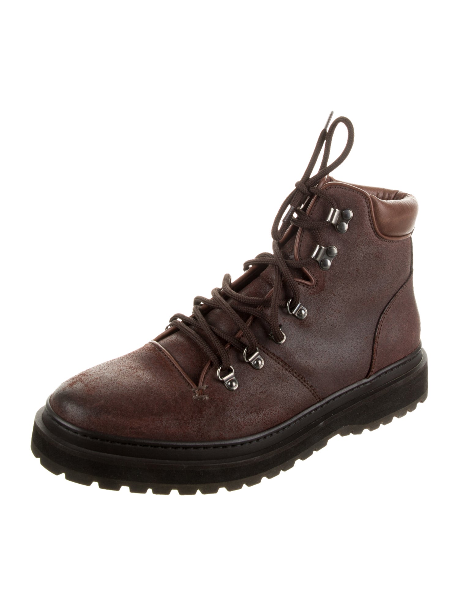 Brunello Cucinelli Leather Hiking Boots
