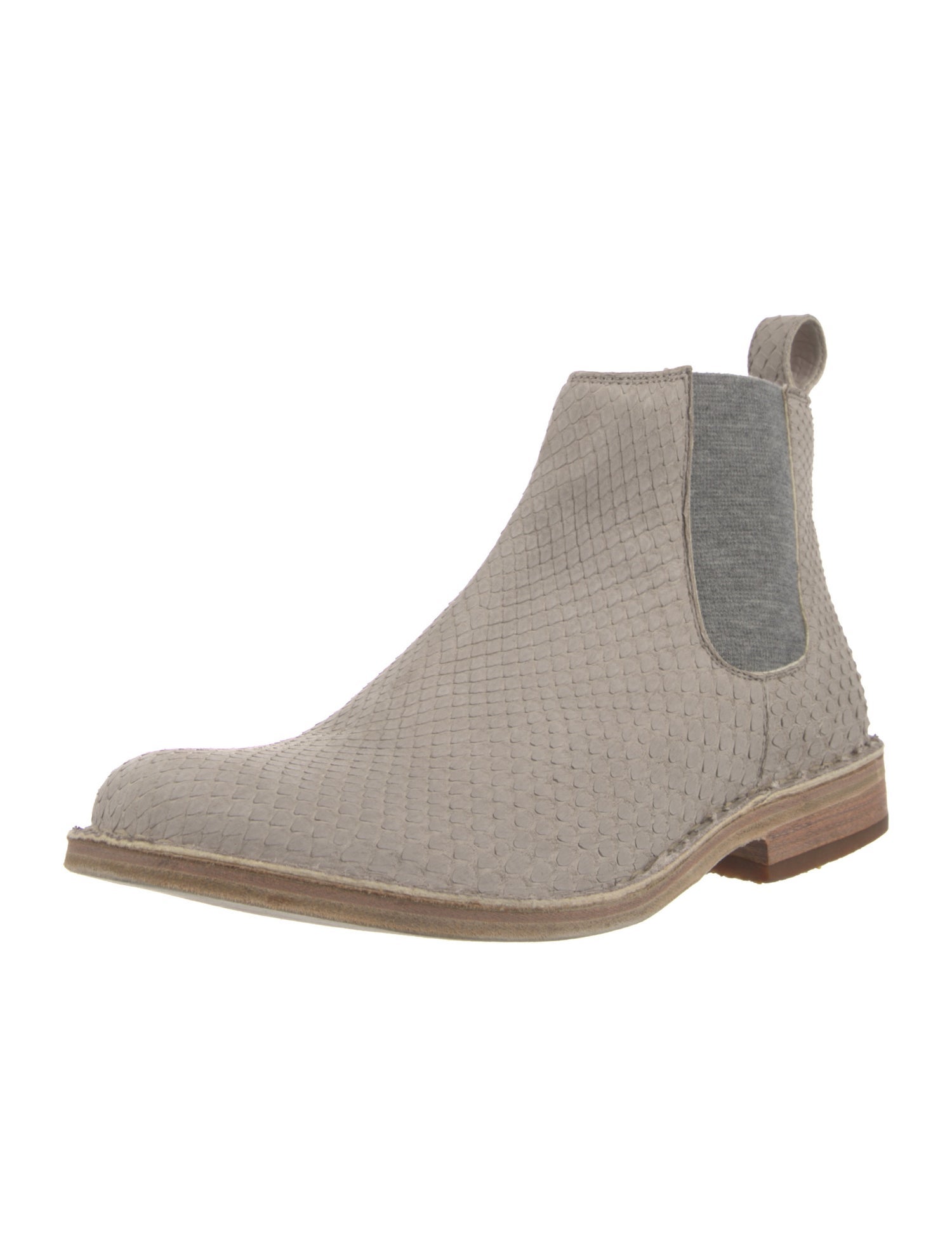 Brunello Cucinelli Snakeskin Chelsea Boots