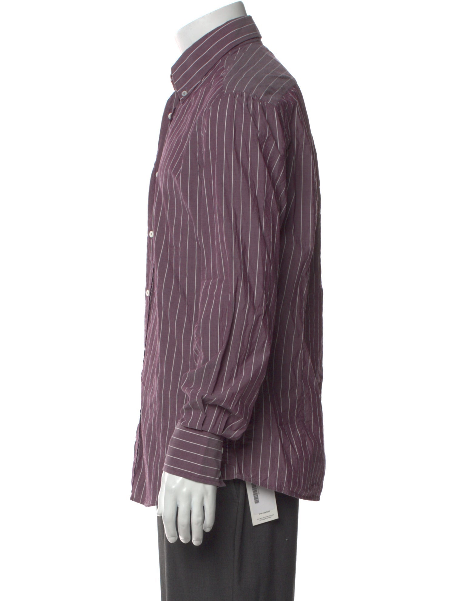 Brunello Cucinelli Striped Long Sleeve Dress Shirt