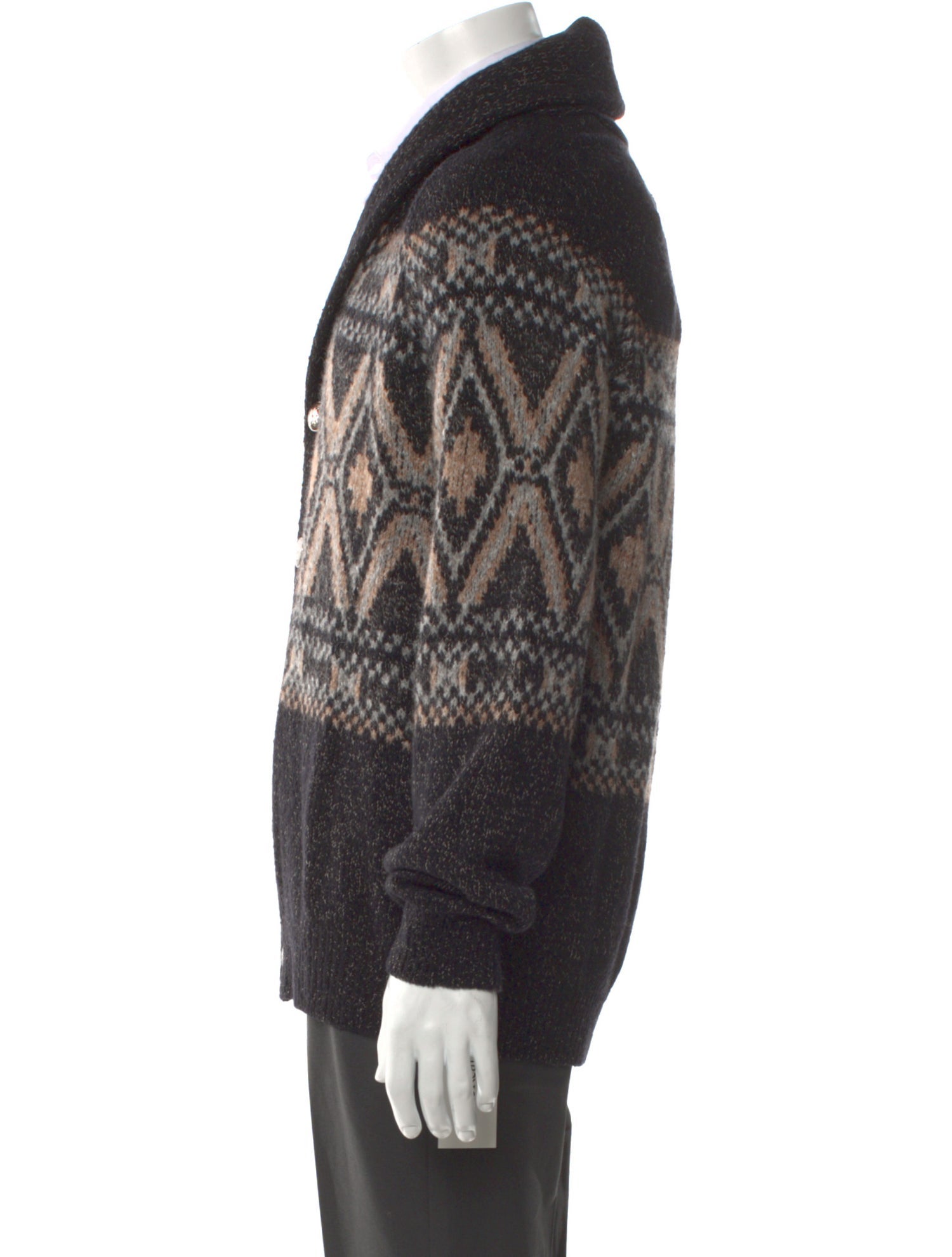 Brunello Cucinelli Virgin Wool Printed Cardigan w/ Tags