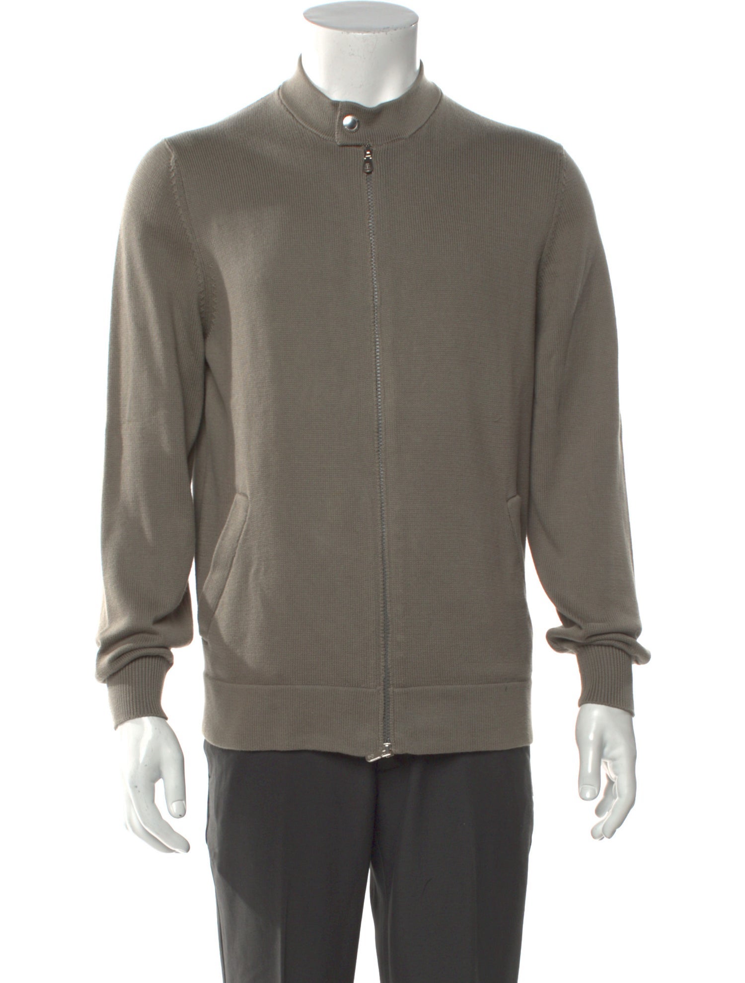 Brunello Cucinelli Mock Neck Long Sleeve Cardigan