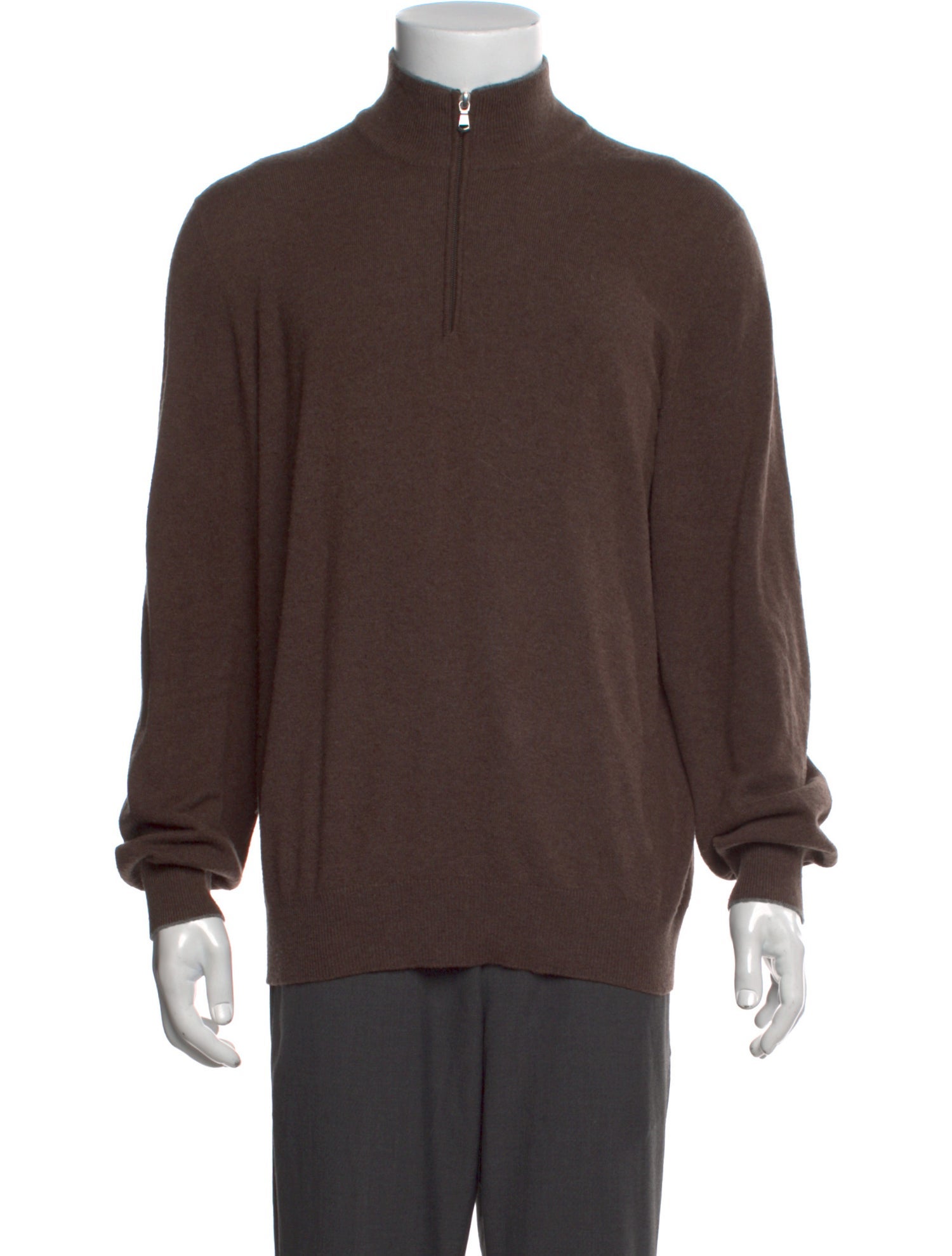 Brunello Cucinelli Cashmere Mock Neck Polo Sweater