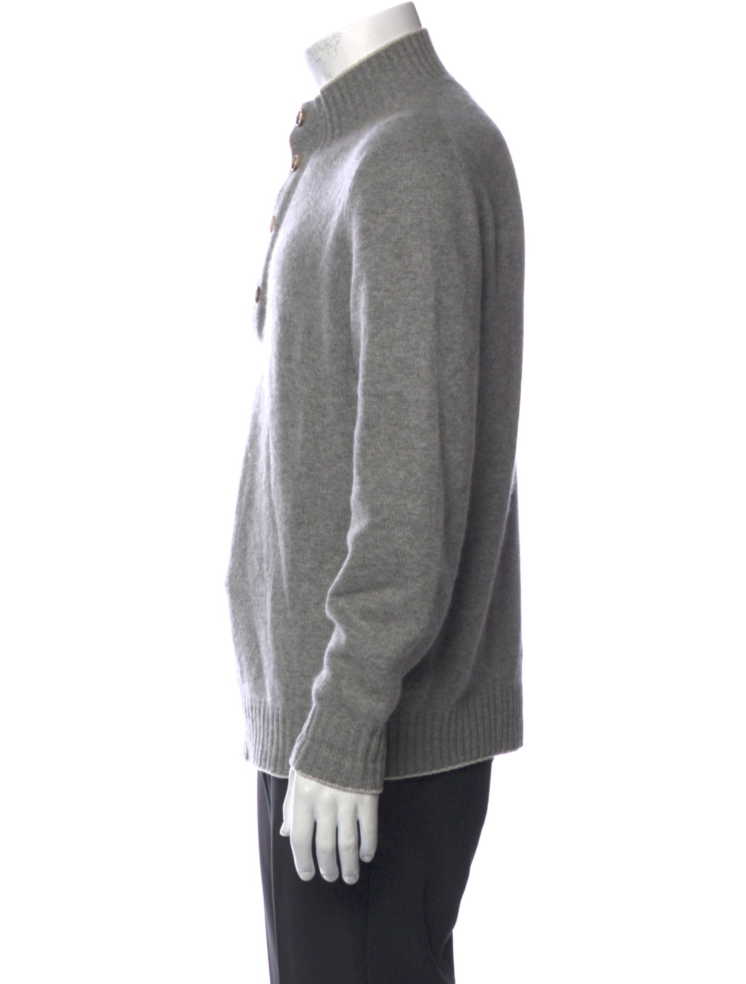 Brunello Cucinelli Cashmere Mock Neck Polo Sweater