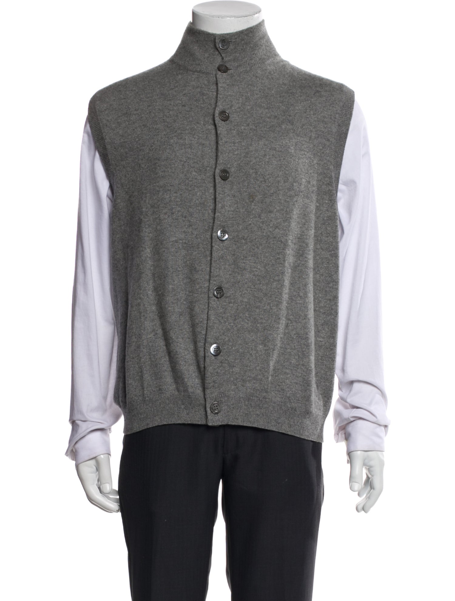 Brunello Cucinelli Cashmere Mock Neck Sweater Vest