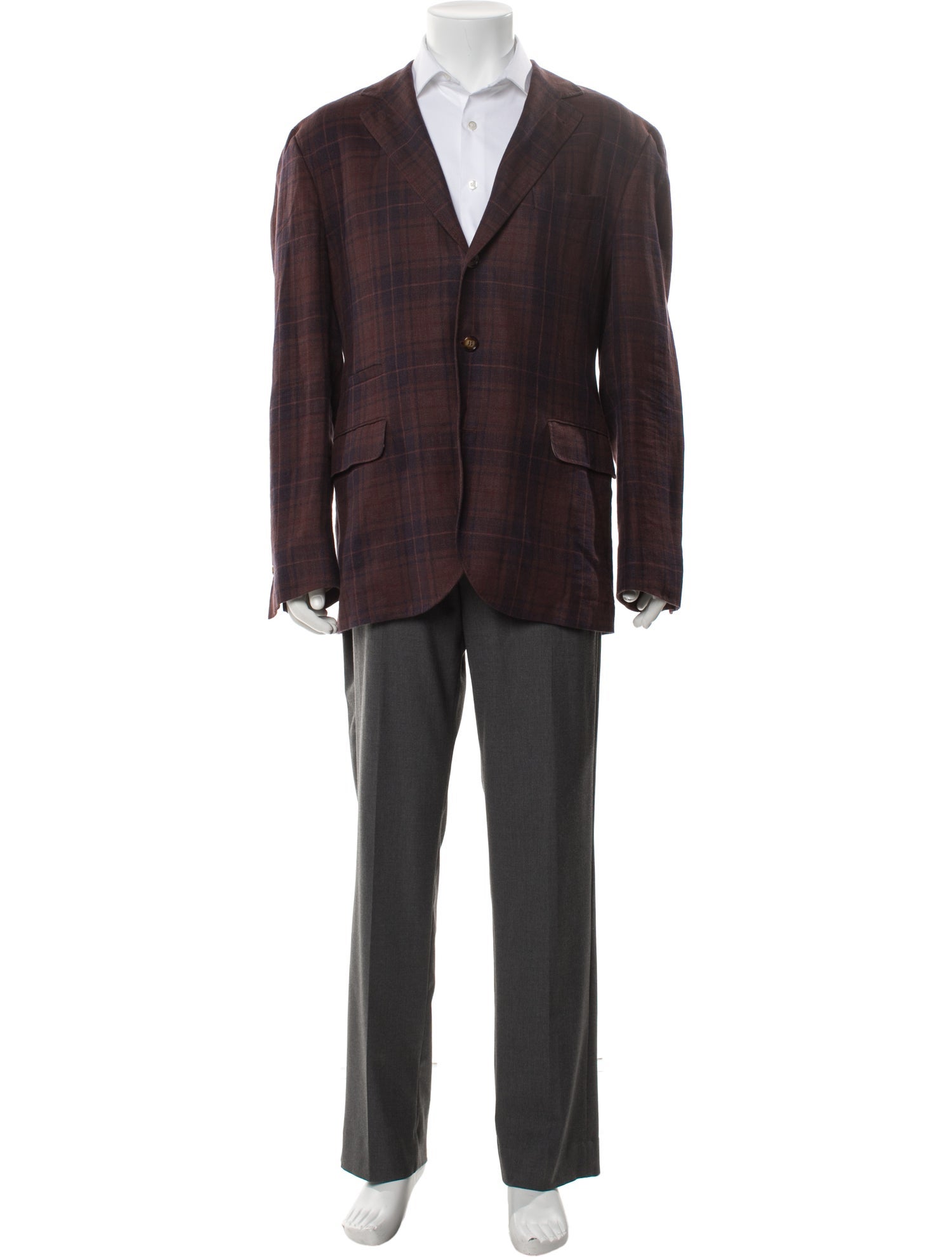 Brunello Cucinelli Plaid Print Blazer